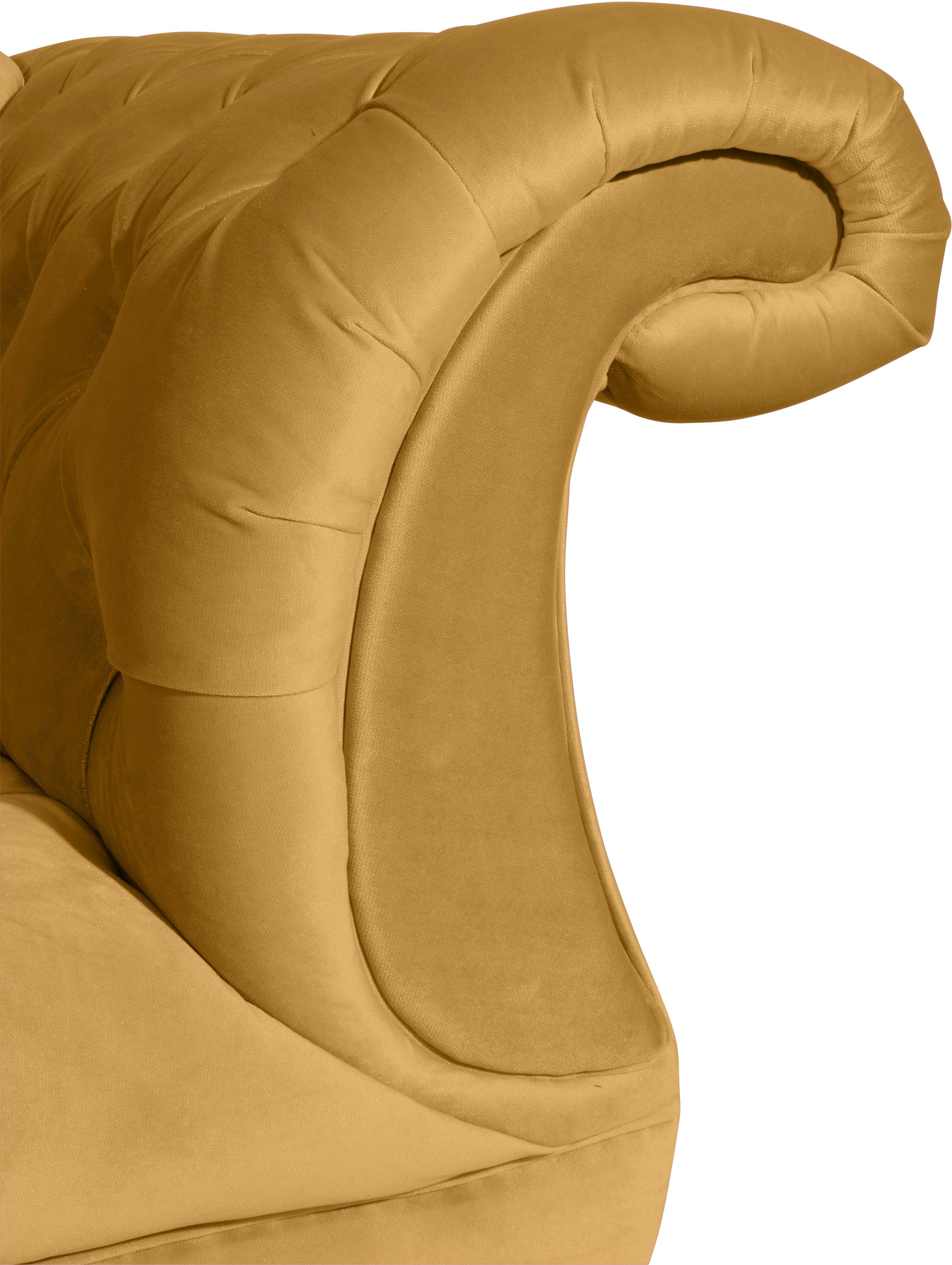 Max Winzer® Loveseat »Isabelle, Loungesessel«, mit Knopfheftung & gedrechselten Füßen in Buche natur, Breite 167 cm