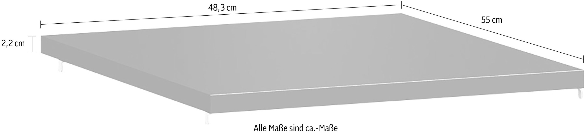 set one by Musterring Einlegeboden »York Schlafen«, (3 St.), 3er-Set, anthrazit oder weiß, verschiedene Größen