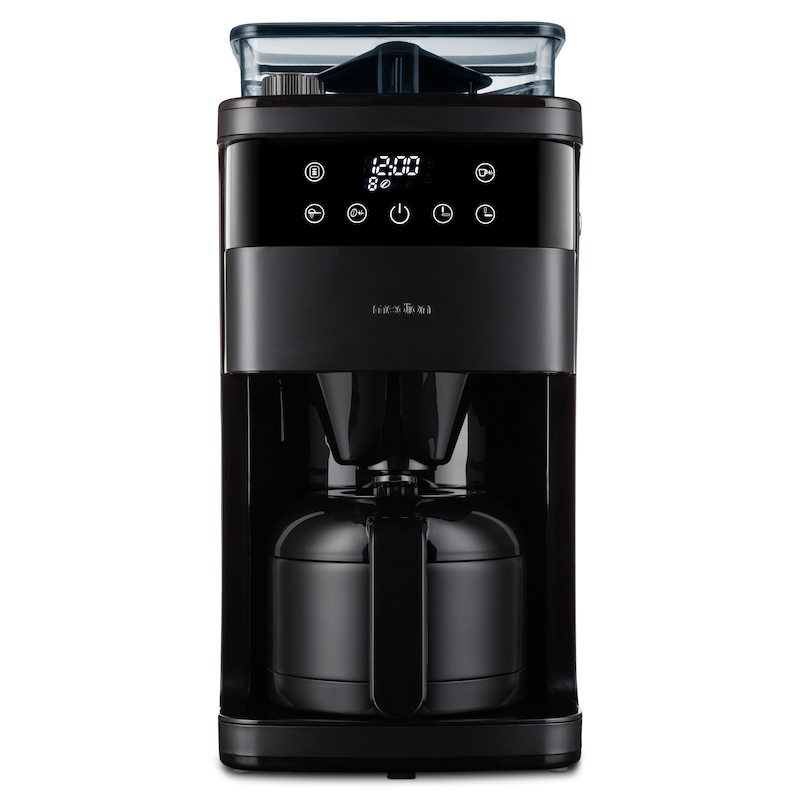 MEDION Kaffeemaschine mit Mahlwerk »MD 19911, 8 Mahlstufen, 1 L Wassertank, Thermoskanne, Timerfunktion« Permanentfilter Tropfstopp, automatische...