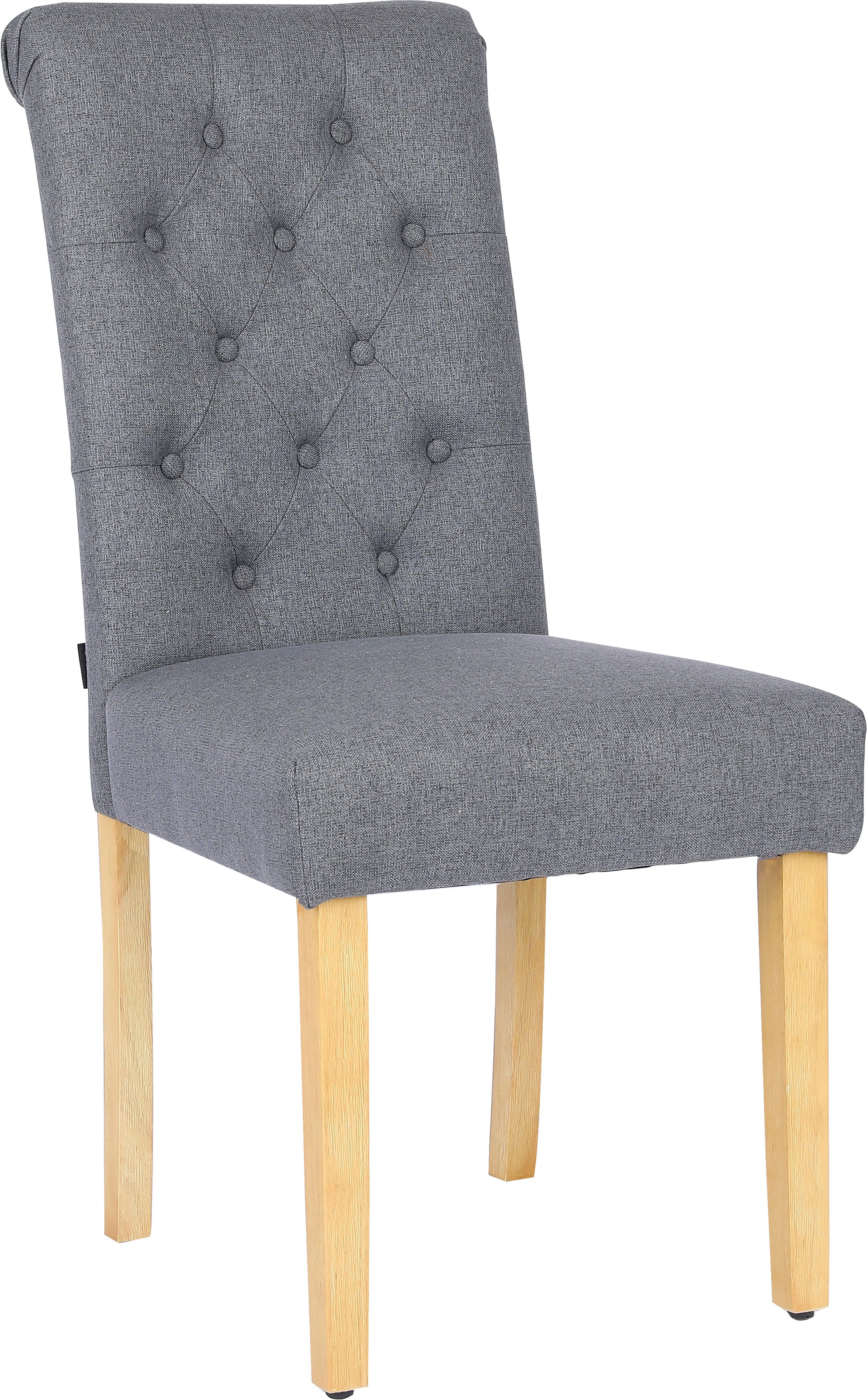 Home affaire Esszimmerstuhl »Liao, 2er-Set«, (Set), pflegeleichter Webstoff Bezug, Knopfheftung, Sitzhöhe ca. 51 cm