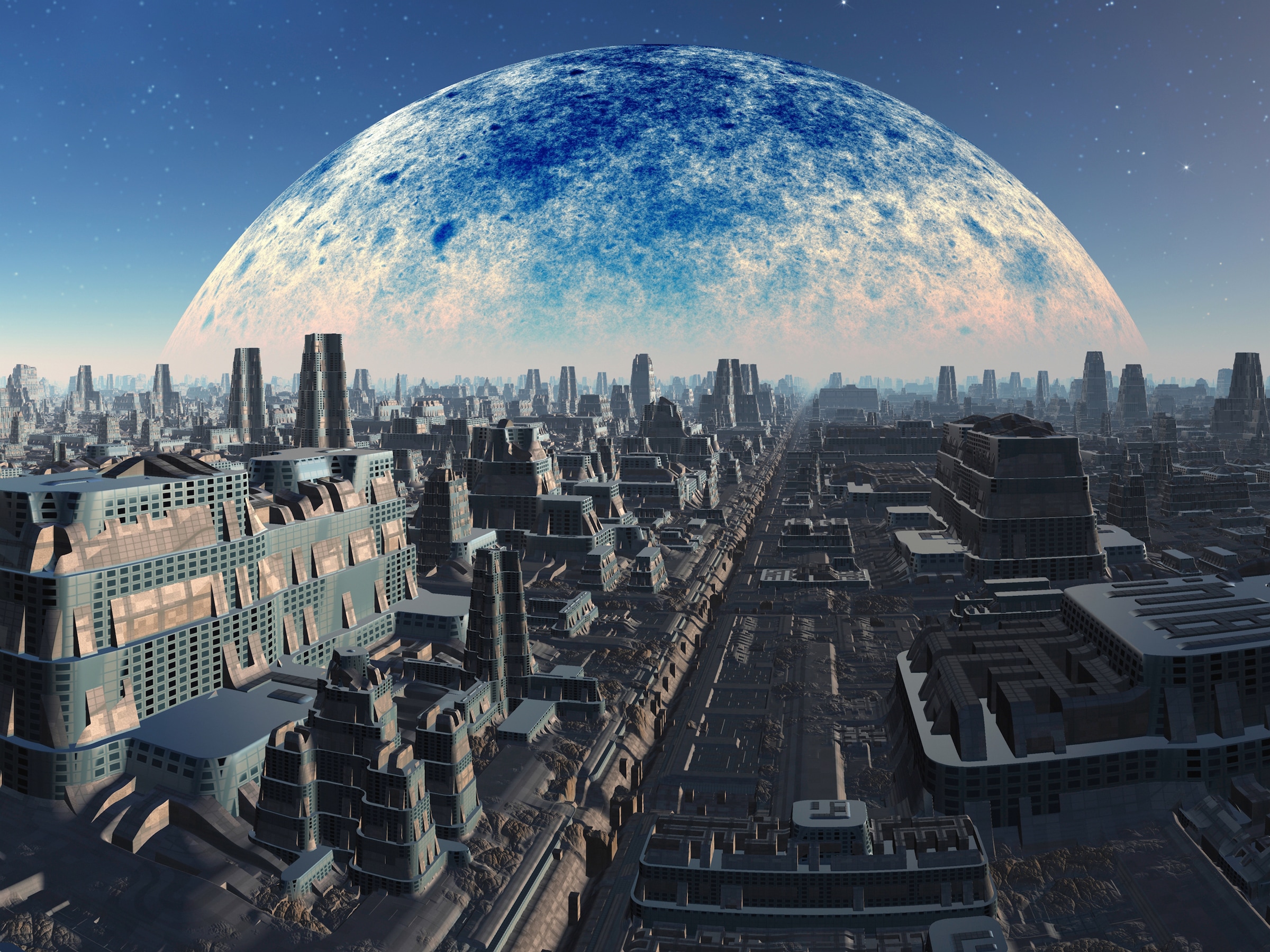 Papermoon Fototapete »PLANETEN-FUTURISTISCH WELTRAUM MOON GALAXIE UNIVERSUM günstig online kaufen