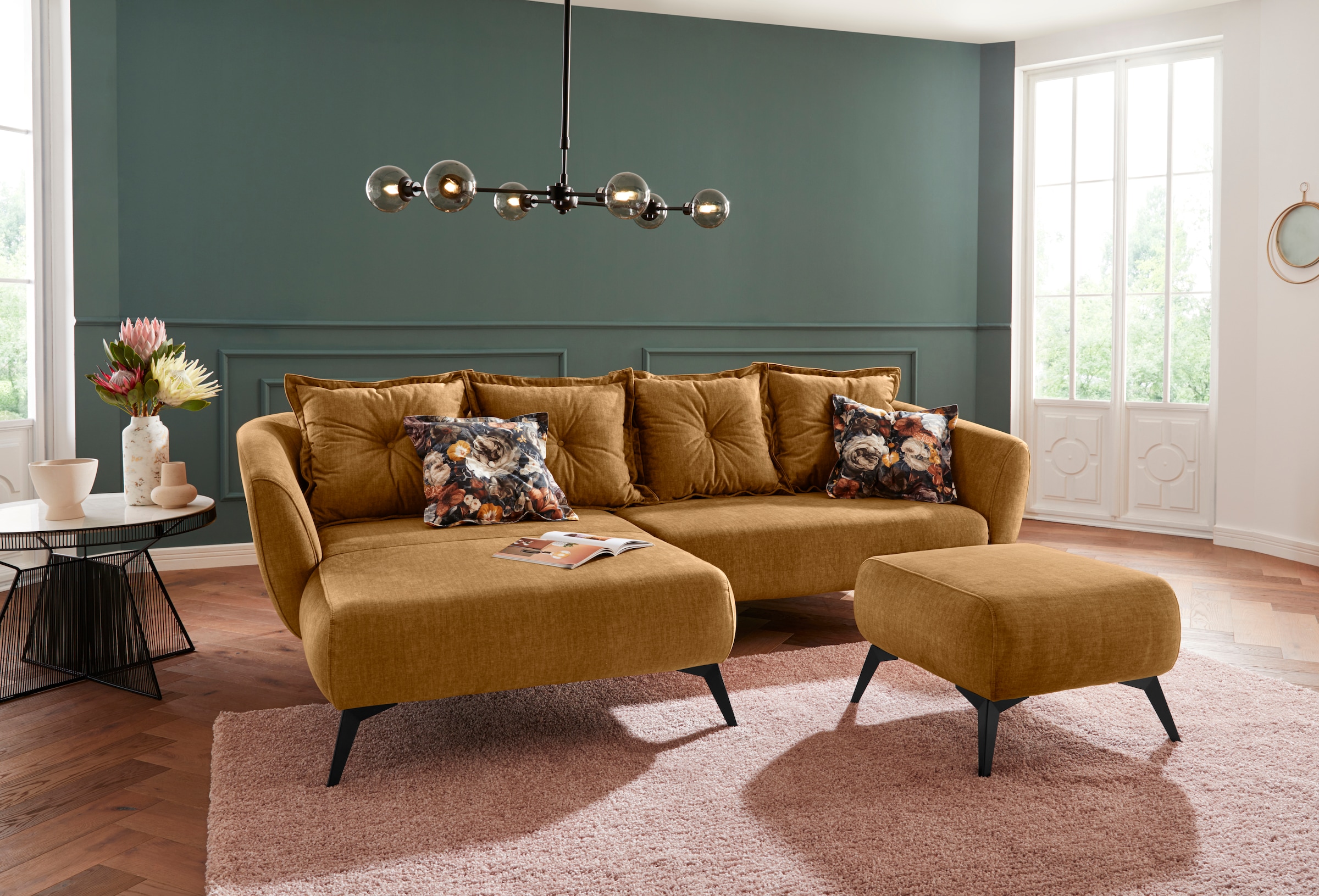 Home affaire Ecksofa »Baggio romantische Polsterecke, bequem, Breite 277cm, günstig online kaufen