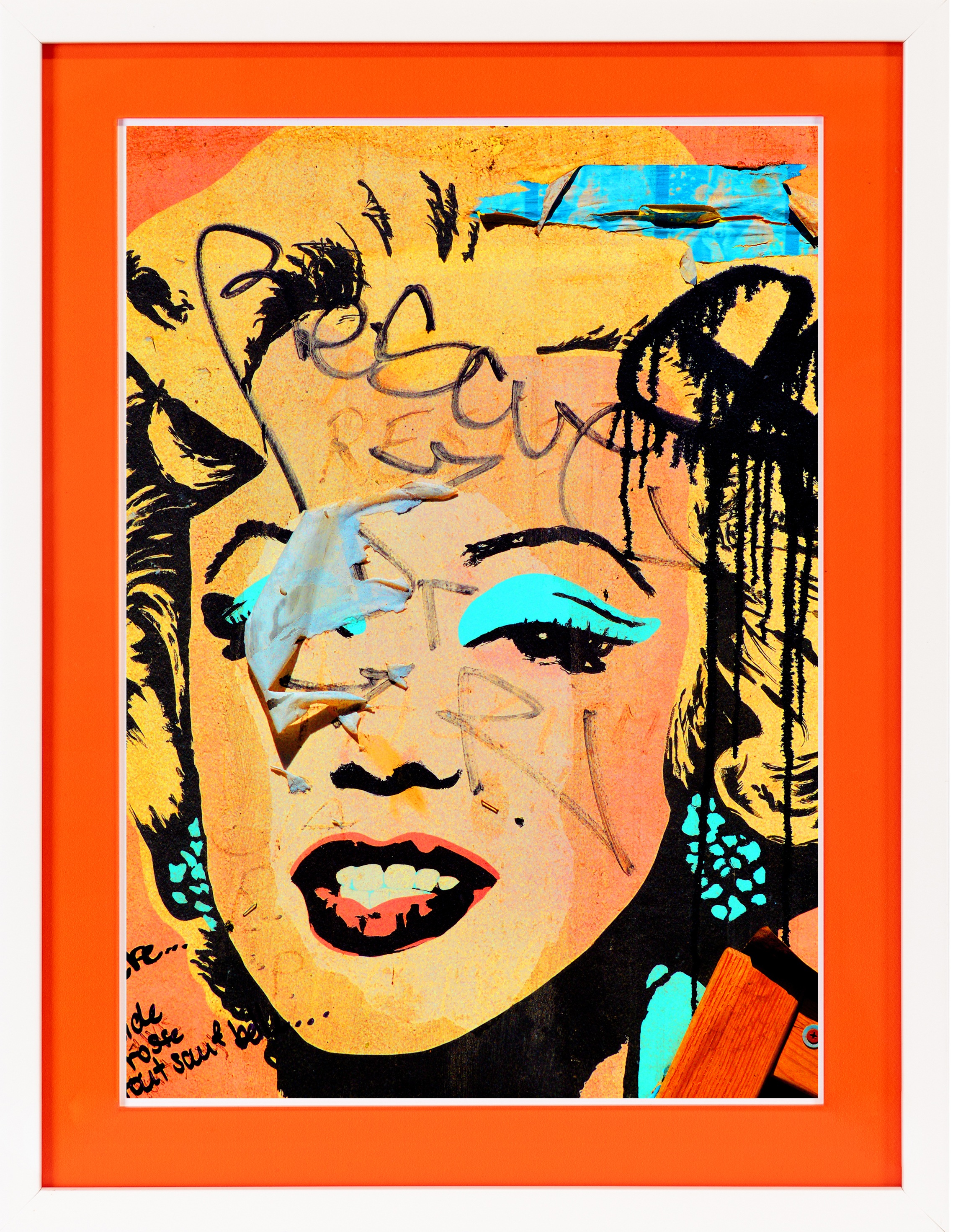 queence Bild mit Rahmen »Marilyn Monroe, orange«, Bilder von Frauen-Film-Filmfiguren-Frau-Gesicht, (1 St.), Poster mit buntem Acrylglas Passepartout