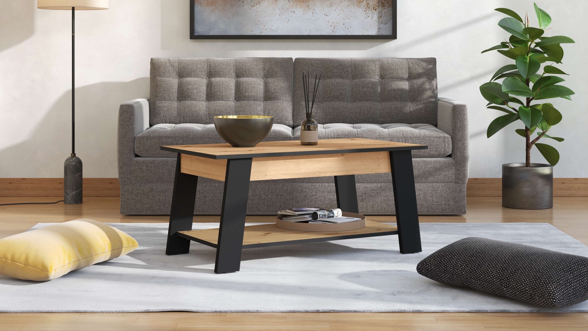 Home affaire Couchtisch »Piave Kaffeetisch, 101 cm, in trendigen Farben, mo günstig online kaufen