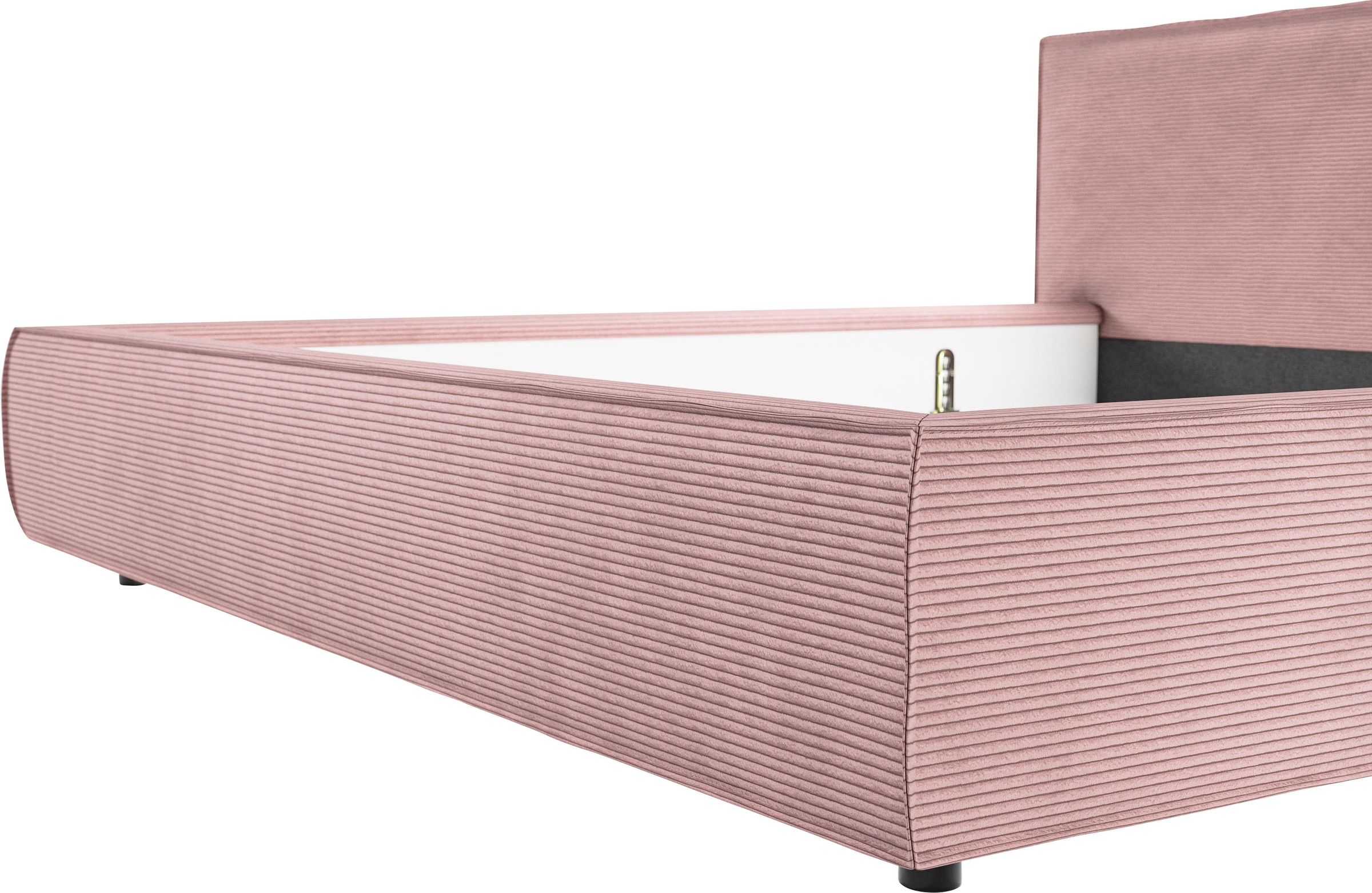 Home affaire Polsterbett »Adrina mit Biesenoptik, Feincord und Luxus-Microfaser« bis 280kg, auch in Überlänge 220 cm, 4 Breiten bis 200cm