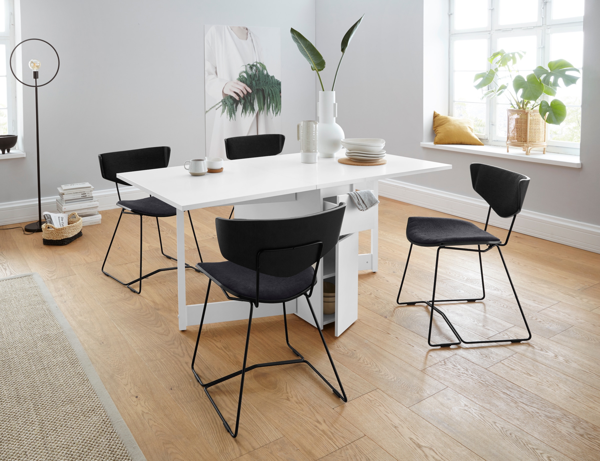 Woodman Esstisch »Jasper«, mit einer rechteckigen Tischplatte und Auszugsfunktion, Breite 90 cm
