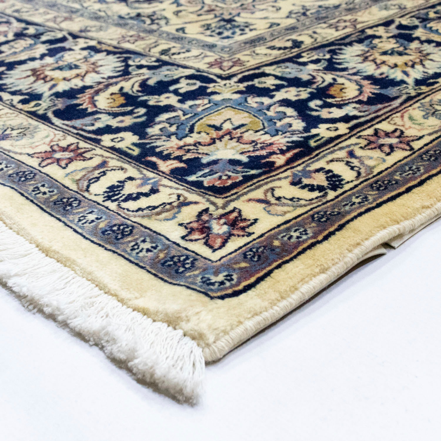 3. Bild von morgenland Wollteppich »Maschad Medaillon Beige chiaro 347 x 244 cm«, rechteckig