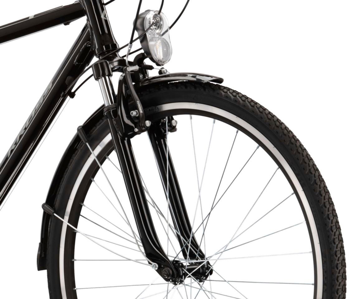 Kross Trekkingrad »KROSS Trekkingrad Trans 1.0 28" schwarz«, 21 Gang, Shimano, TOURNEY TY300 Schaltwerk, Kettenschaltung