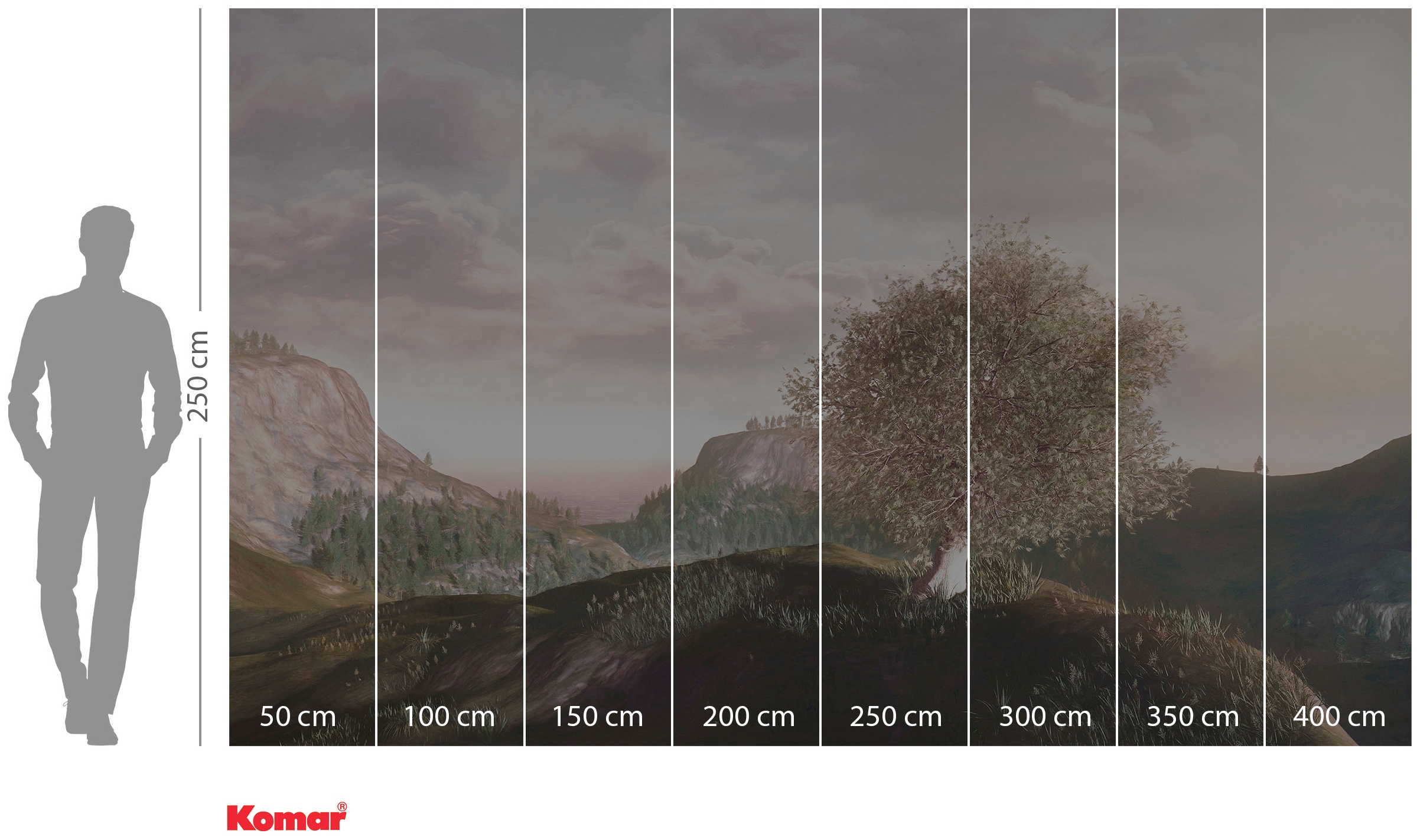 Komar Vliestapete »Digitaldruck Vlies - Lieu Magique - Größe 400 x 250 cm«, bedruckt, Wohnzimmer, Schlafzimmer