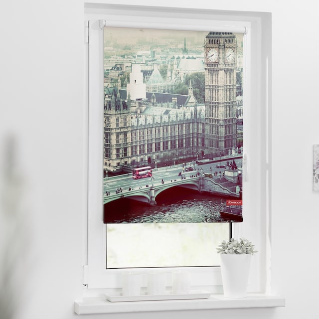 LICHTBLICK ORIGINAL Seitenzugrollo »Klemmfix Motiv London Westminster«,  Lichtschutz, ohne Bohren, freihängend, bedruckt bequem und schnell  bestellen