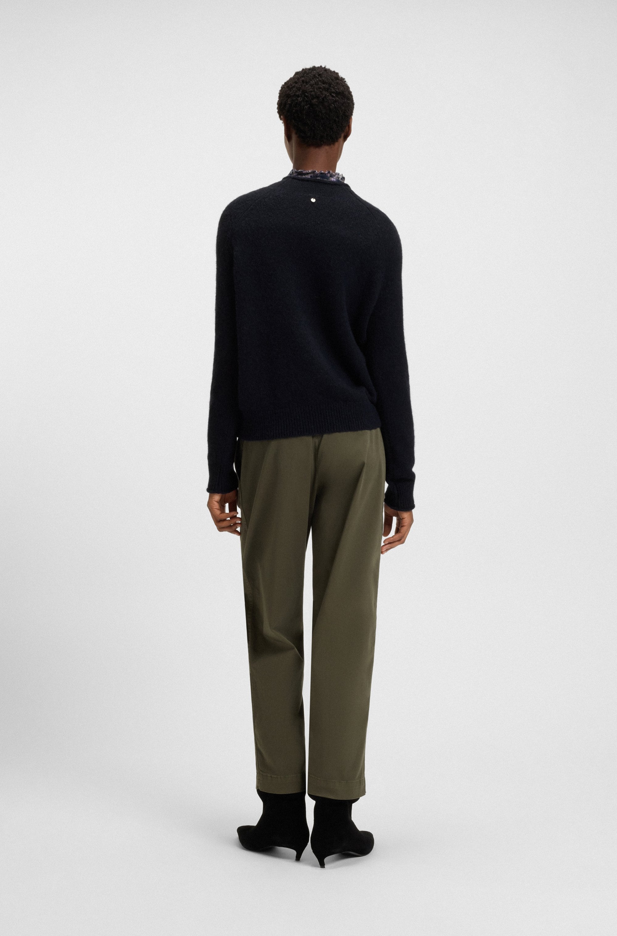 BOSS ORANGE Strickpullover »Fesperanasy Premium Damenmode« Stehkragen mit Rollkante