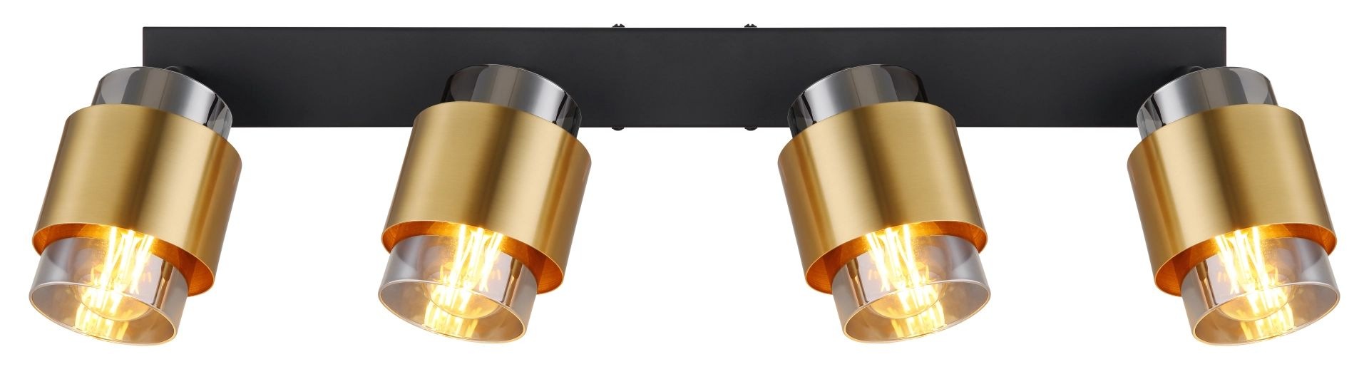 GLOBO LIGHTING Deckenstrahler »MILLEY«, Leuchtmittel E27 | ohne Leuchtmittel, Deckenspot, Gläser, Messing, Wohnzimmer, Esszimmer