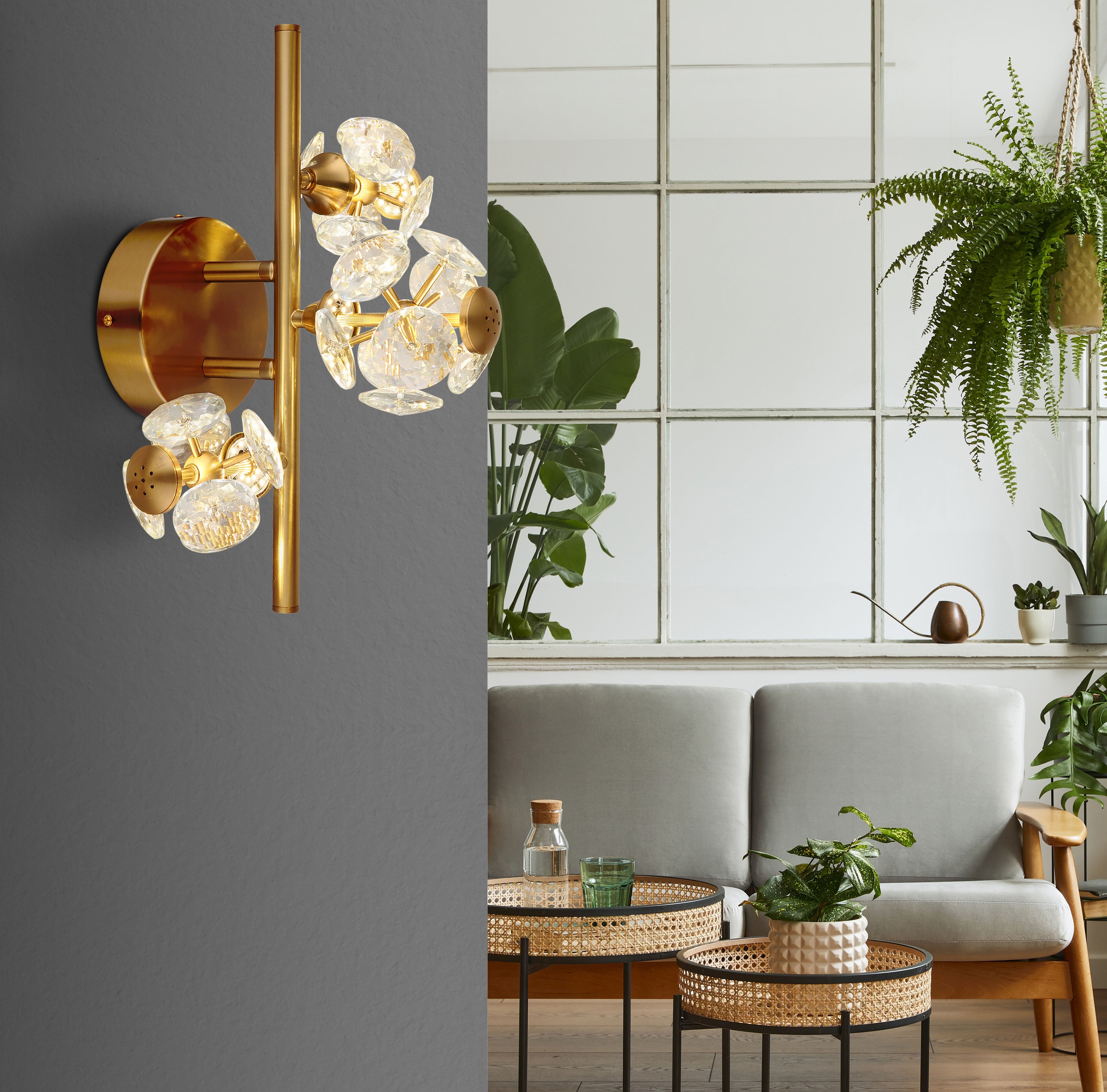 GLOBO LIGHTING Wandleuchte »VIRINA« LED-Modul 1 Stk. Warmweiß Wandlampe Wan günstig online kaufen