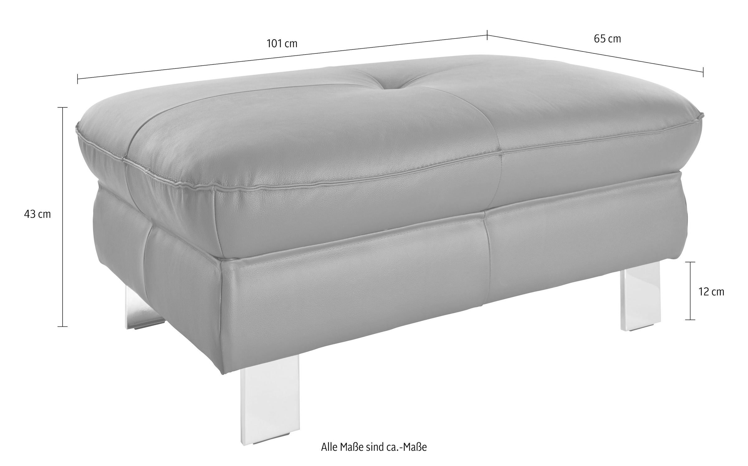 COTTA Hocker »Driver« mit edlen Metallfüßen