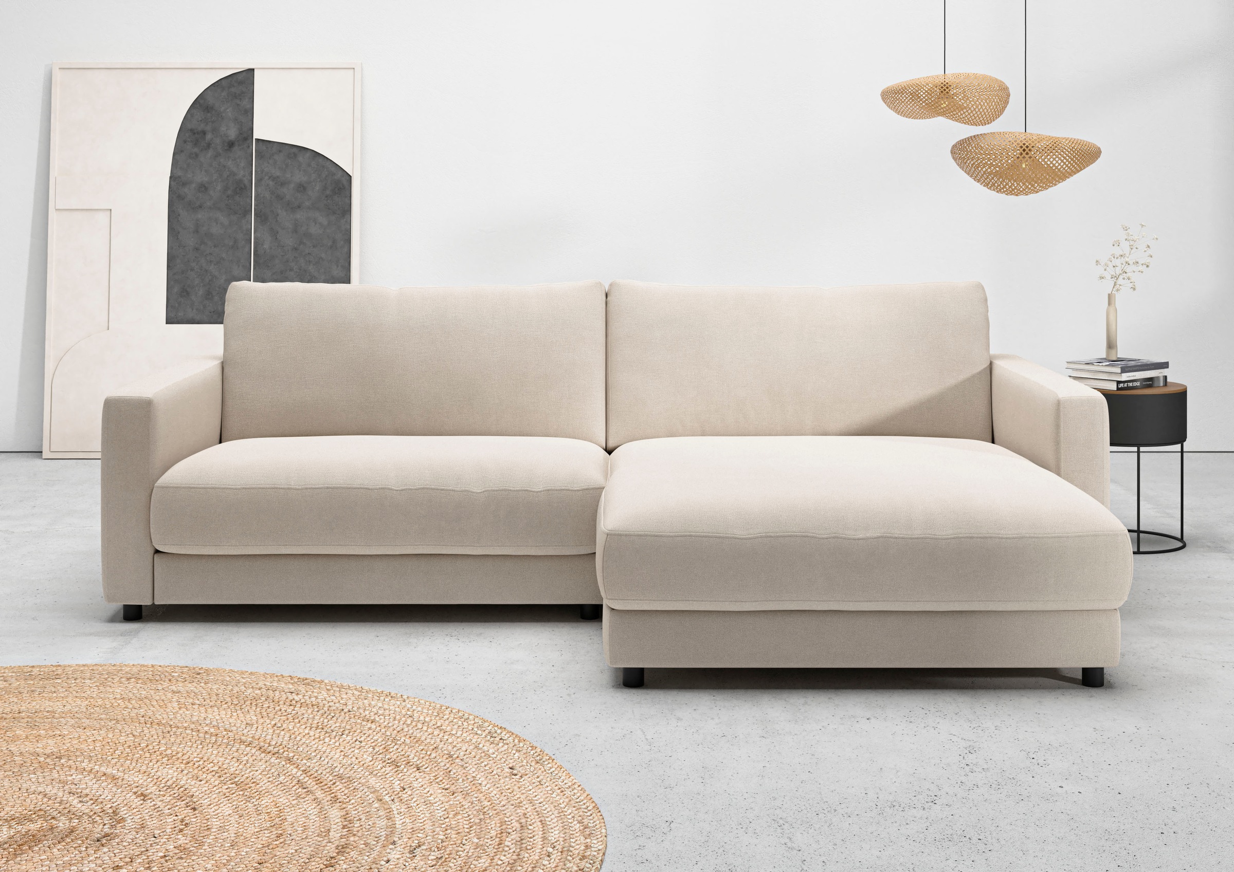 Home affaire Ecksofa »Ecksofa Jiro, L-Form, große Sitztiefe, Breite 265 cm« günstig online kaufen