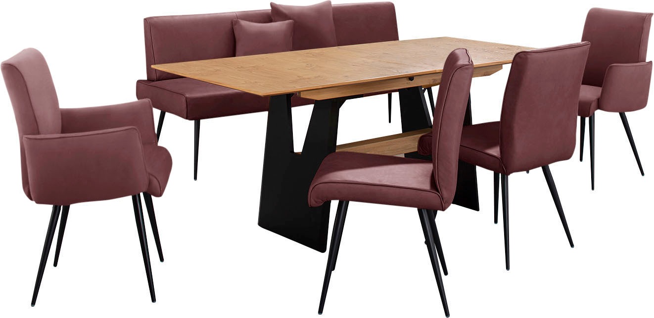 K+W Komfort & Wohnen Essgruppe »Giacomo I« 6 Stk. tlg. 2 Stühle und 2 Armle günstig online kaufen