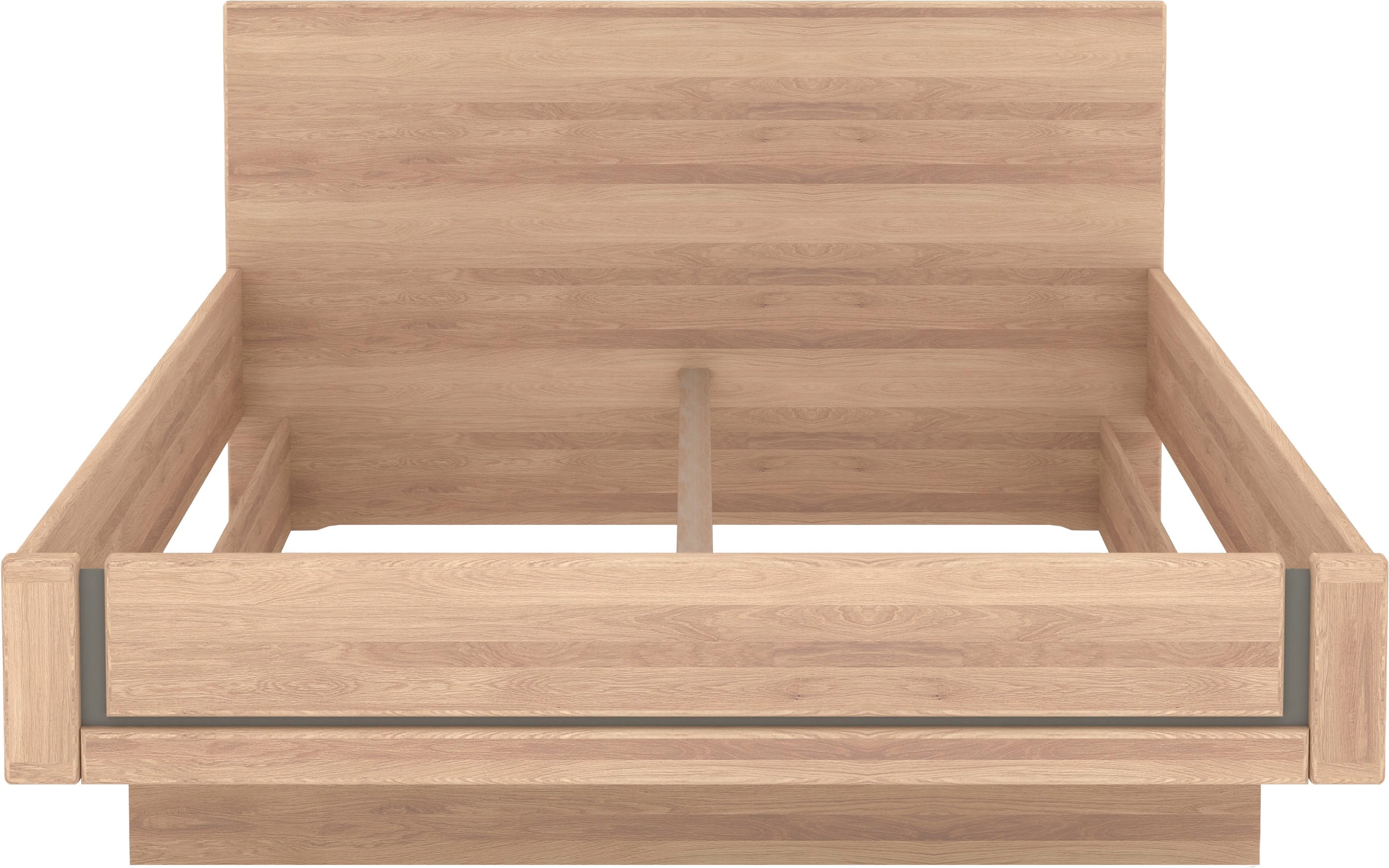 Musterring Holzbett »Sorrent, Bettgestell, Bettrahmen, teilmassiv Eiche«, (MADE IN GERMANY), Eiche teilmassiv, Liegehöhenverstellung, in schwebender Optik