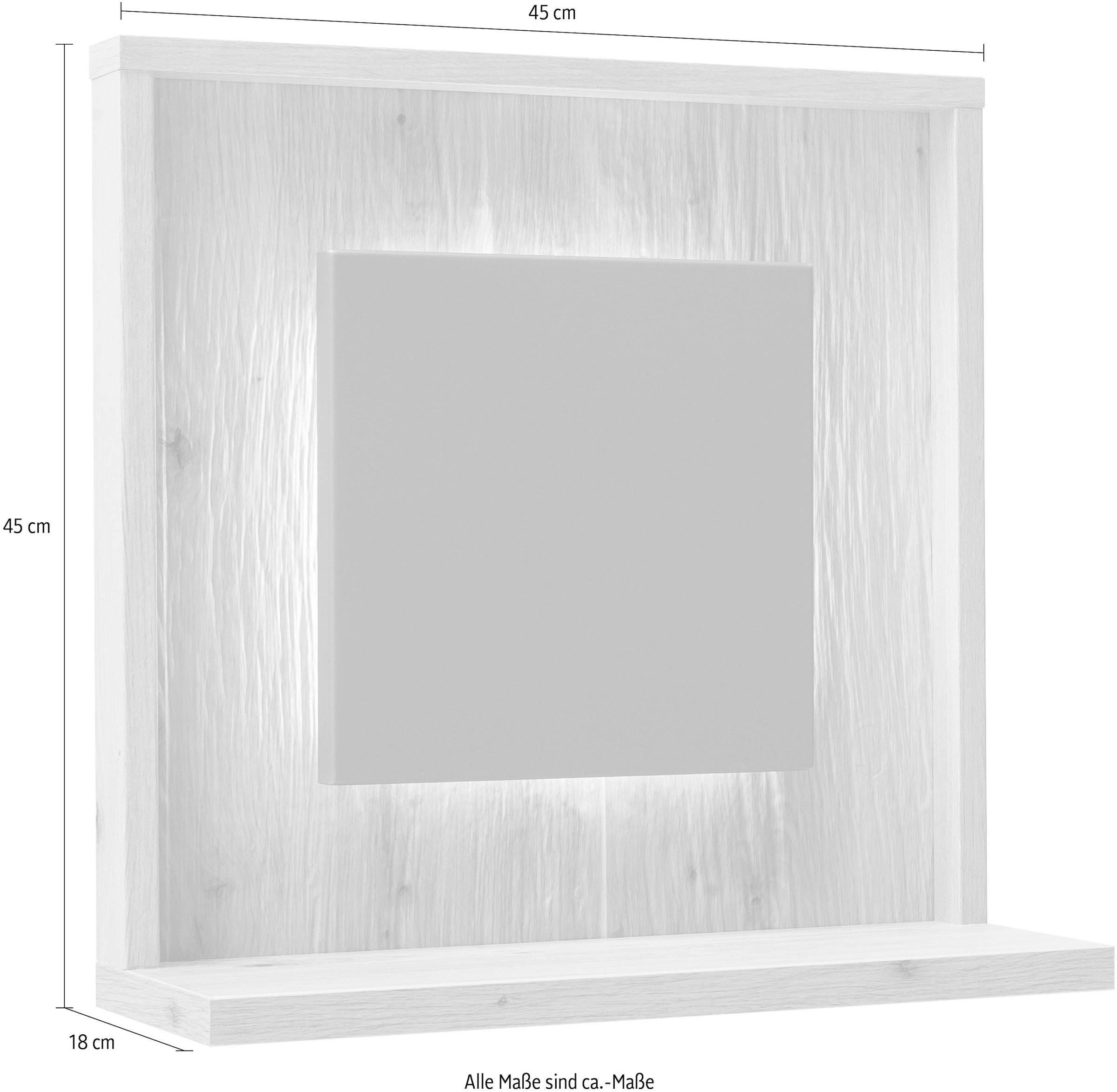 MCA furniture Wandboard »Lizzano«, (2 St.), in Balkeneiche Nachbildung, 3-D Rückwand mit Struktur