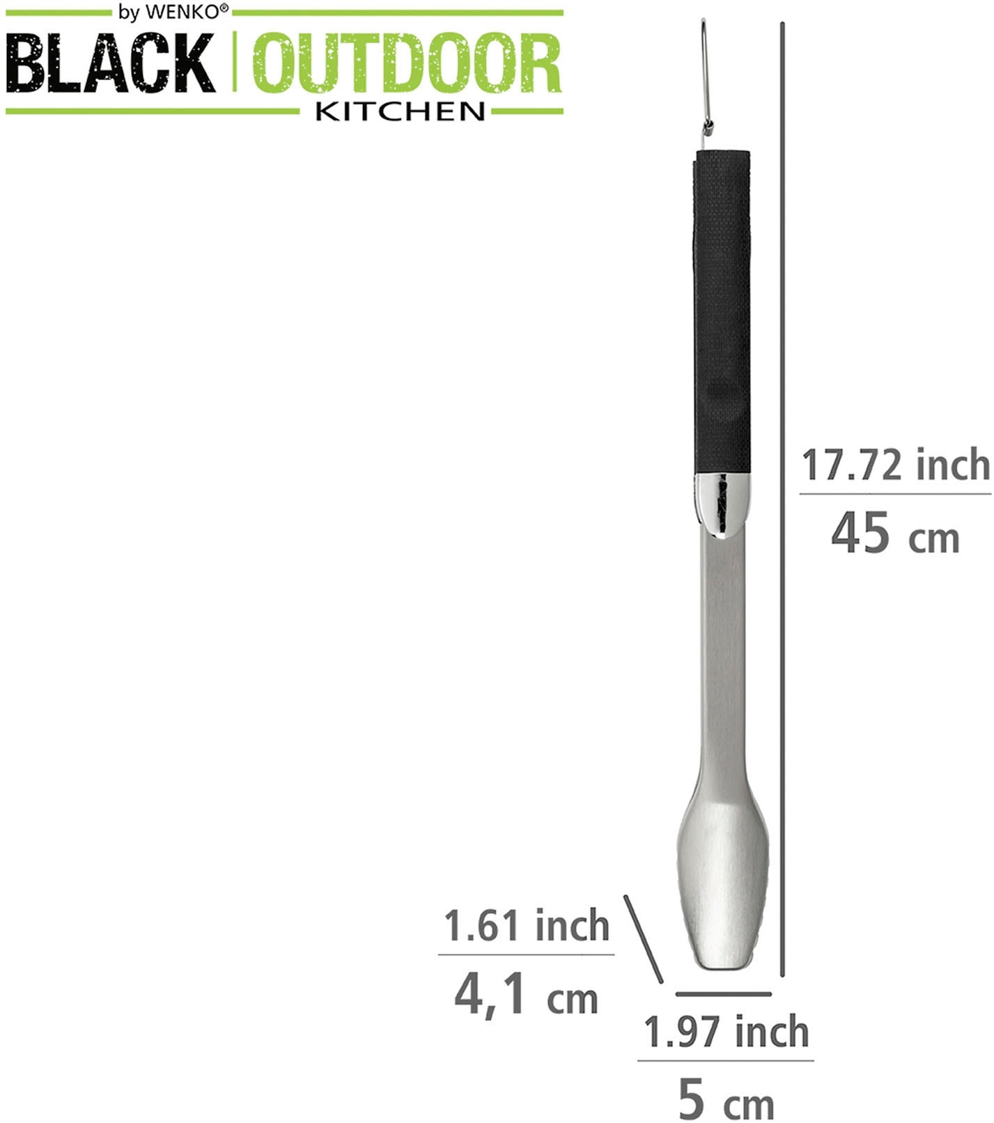 WENKO Grillbesteck-Set »BBQ«, (Set, 2 tlg.), Pfannenwender & Grillzange, hitzebeständig, rostfreier Edelstahl