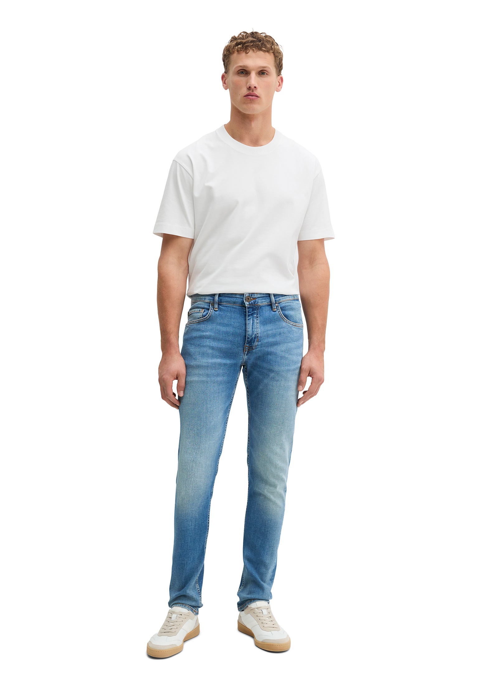 Marc O'Polo Slim-fit-Jeans »Model Sjöbo shaped in lässiger Cross-Hatch-Denim Struktur«