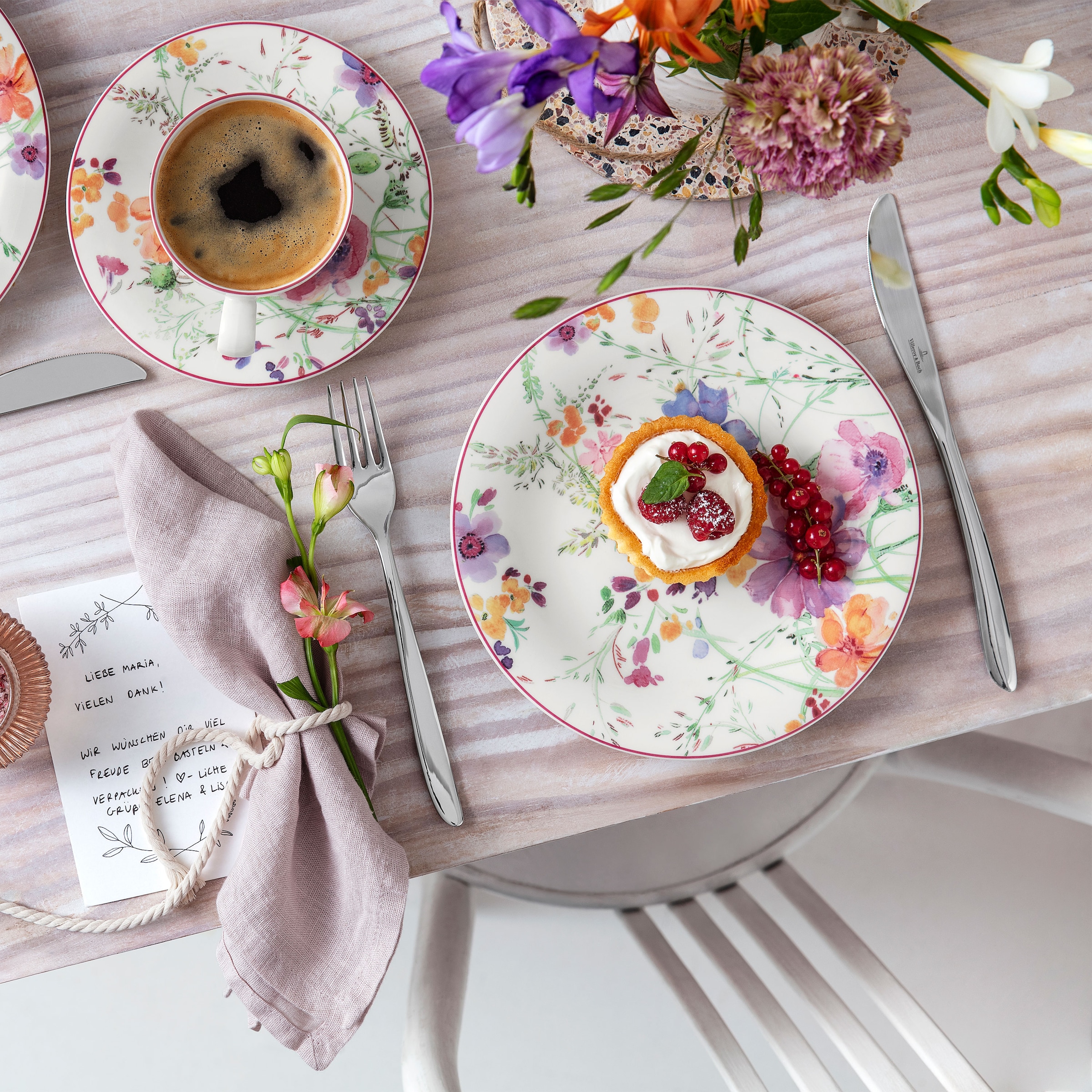 Villeroy & Boch Geschirr-Set »Mariefleur Basic Starter Set« Premium Porzellan