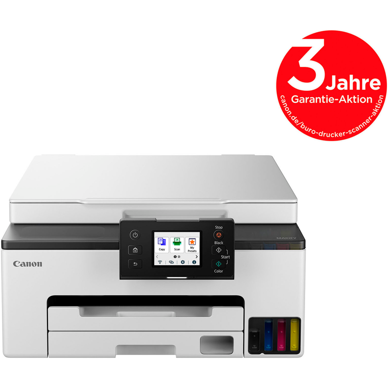 CANON Multifunktionsdrucker »MAXIFY GX1050« 3in1 Tintenstrahl-Multifunktionsgerät mit extrem niedrigen Druckkosten schwarz/weiß 15/ 10 ISO-Seiten...