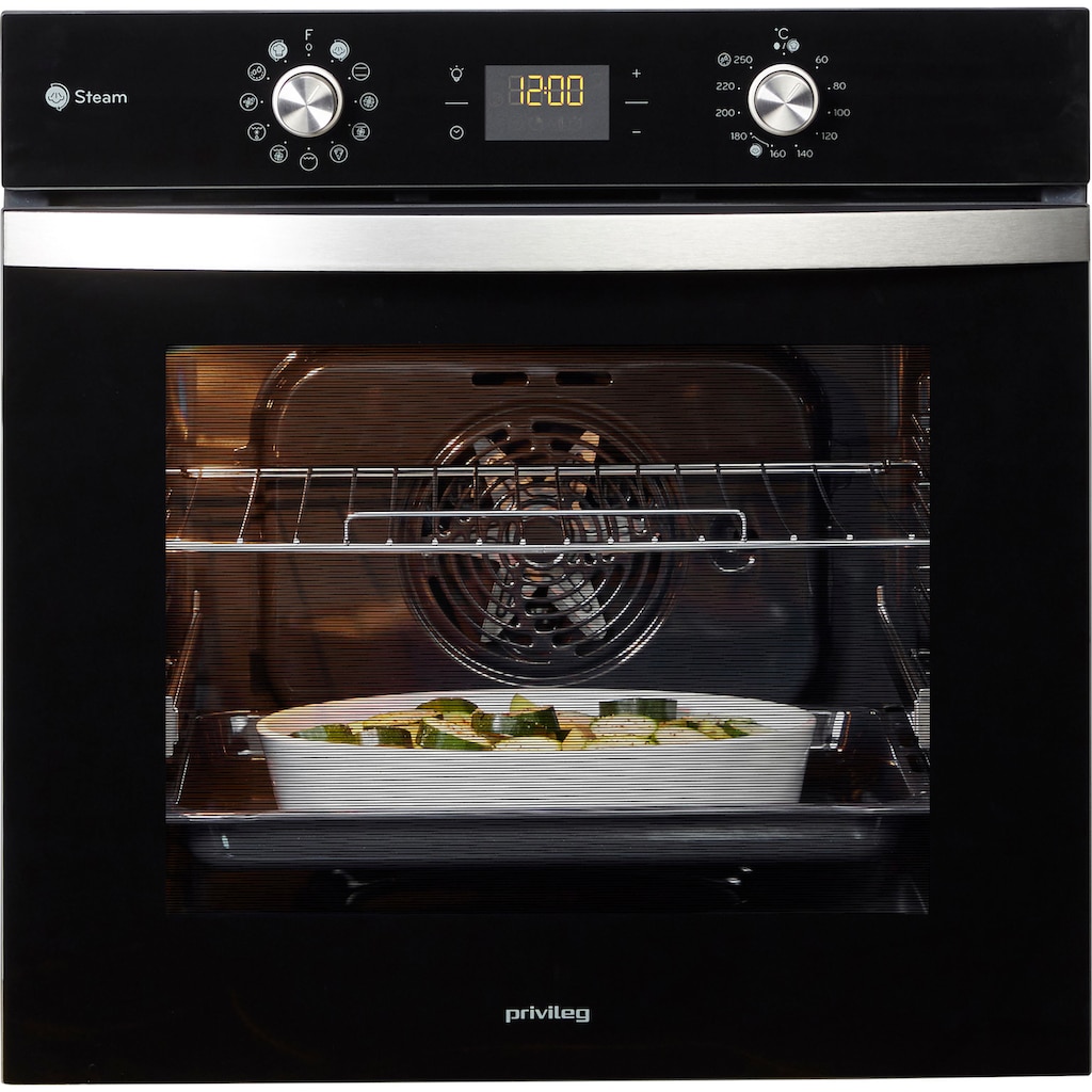 Privileg Backofen-Set »BAKO Turn&Go Steam 600«, PBWK3 JH8S BLG, mit Backauszug, Hydrolyse