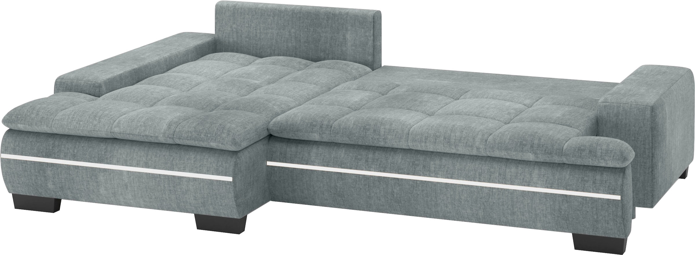 Mr. Couch Ecksofa »Haiti II, L-Form«, RGB-LED Beleuchtung, wahlweise mit Kaltschaum, Bett, Bettkasten