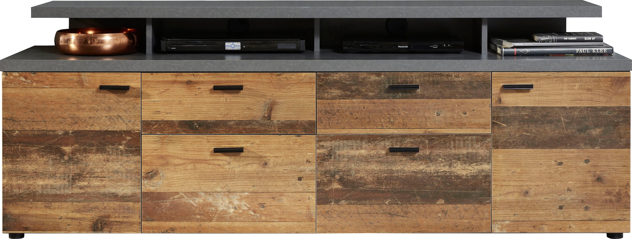 INOSIGN TV-Board »Messina«, (1 St.), Lowboard mit TV-Aufsatz - Für Fernseher bis zu 60 Zoll