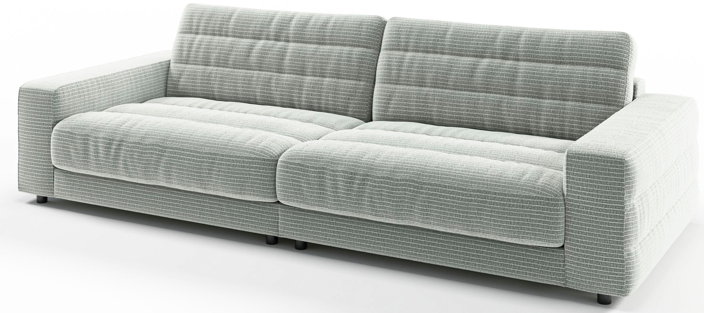 3C Candy Big-Sofa »Stripes Megasofa, tolle Verarbeitungsdetails, bequem und komfortabel«, Lose Rückenkissen, mit feiner Quersteppung