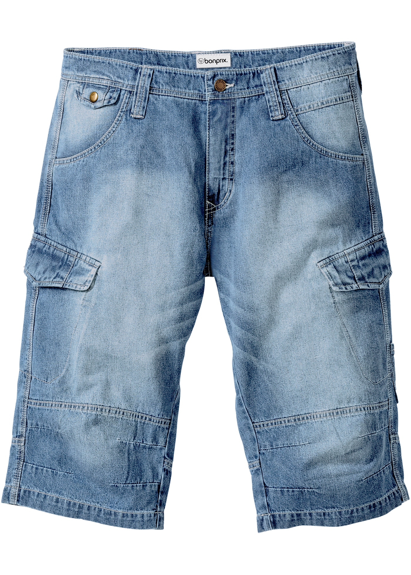 bonprix Bermudas  aus Baumwolle, Relaxed Fit, im Denim-Look