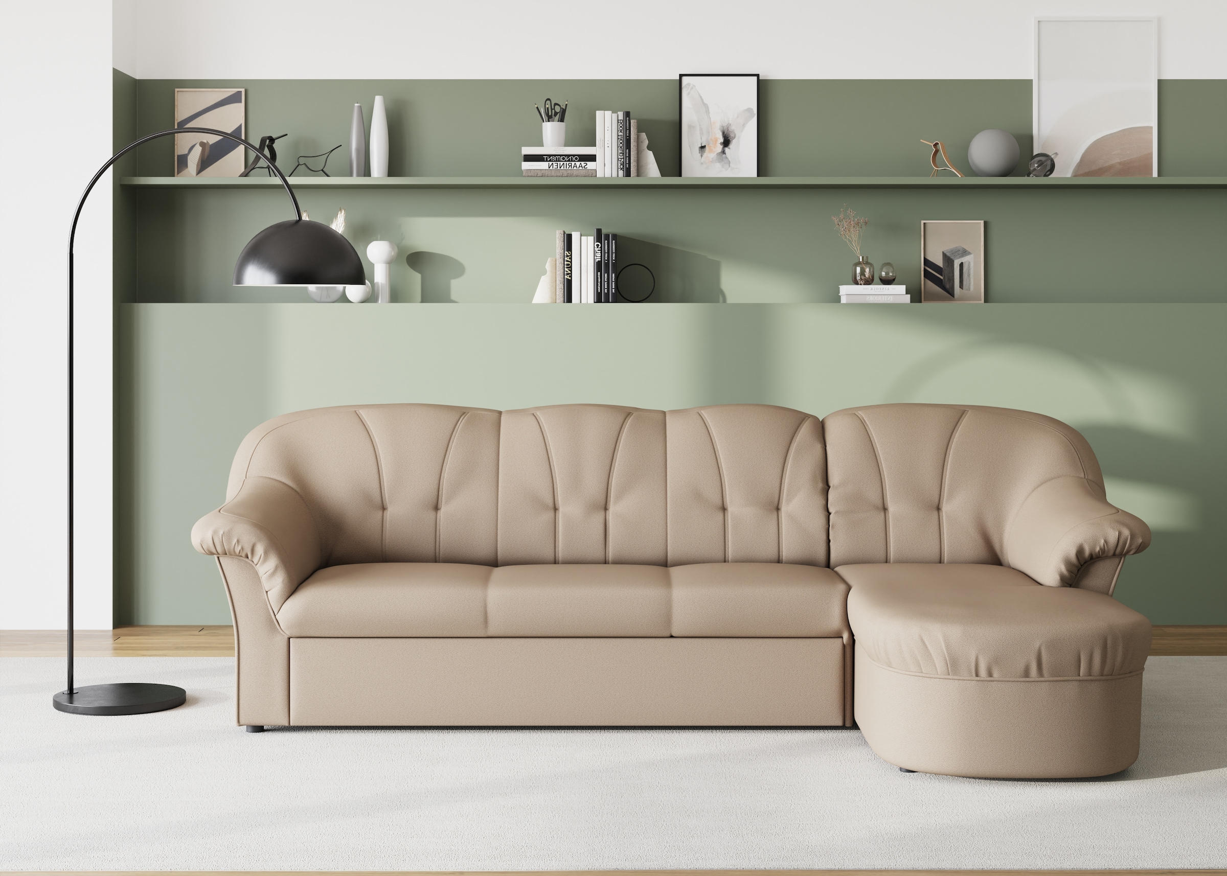 DOMO collection Ecksofa "Pegnitz L-Form", wahlweise mit Bettfunktion günstig online kaufen