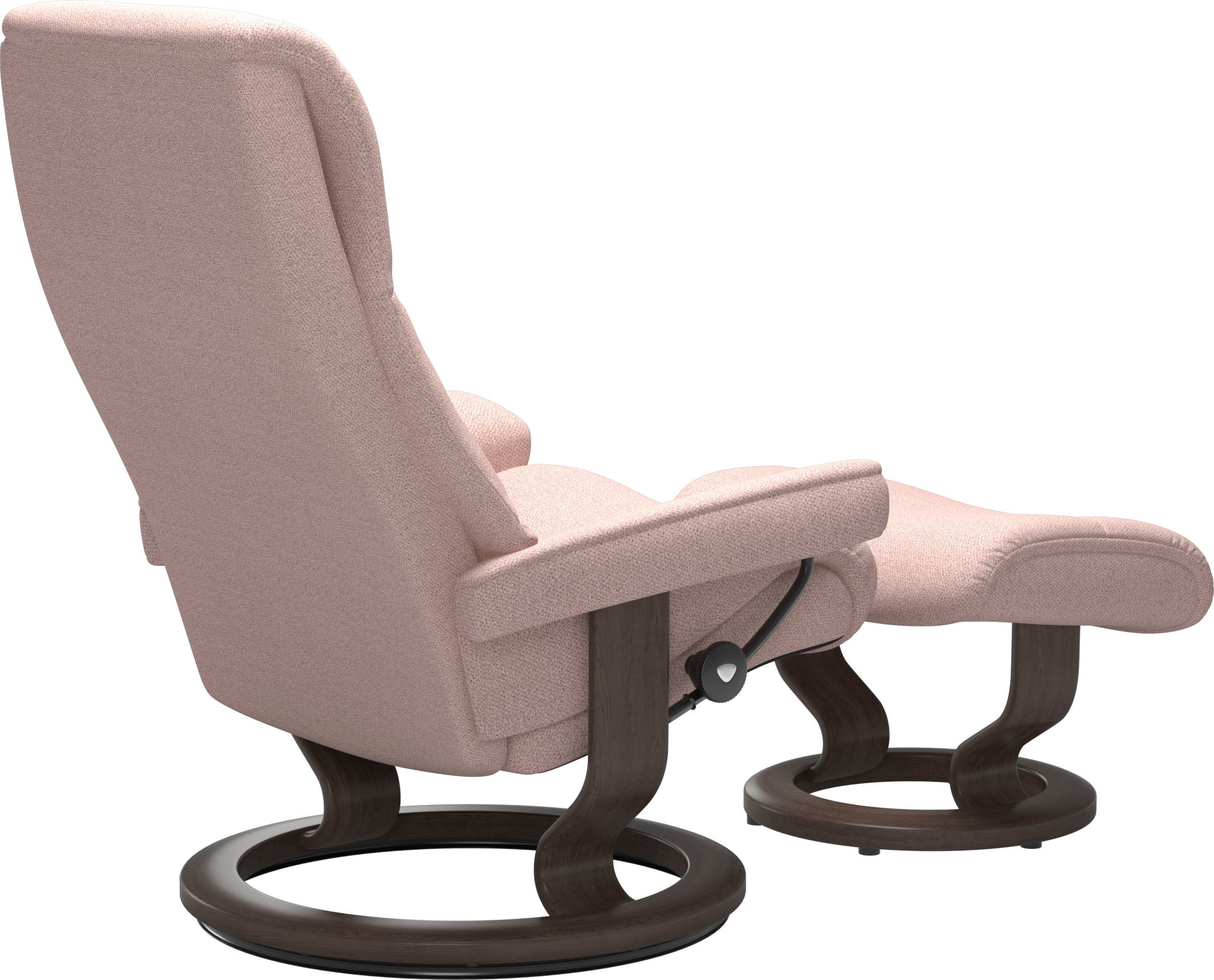 Stressless® Relaxsessel »View«, (Set, Relaxsessel mit Hocker), mit Classic Base, Größe S,Gestell Wenge