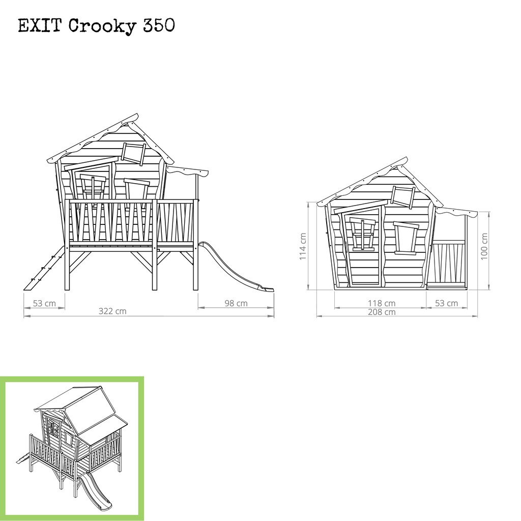 EXIT Spielturm »Crooky 350«