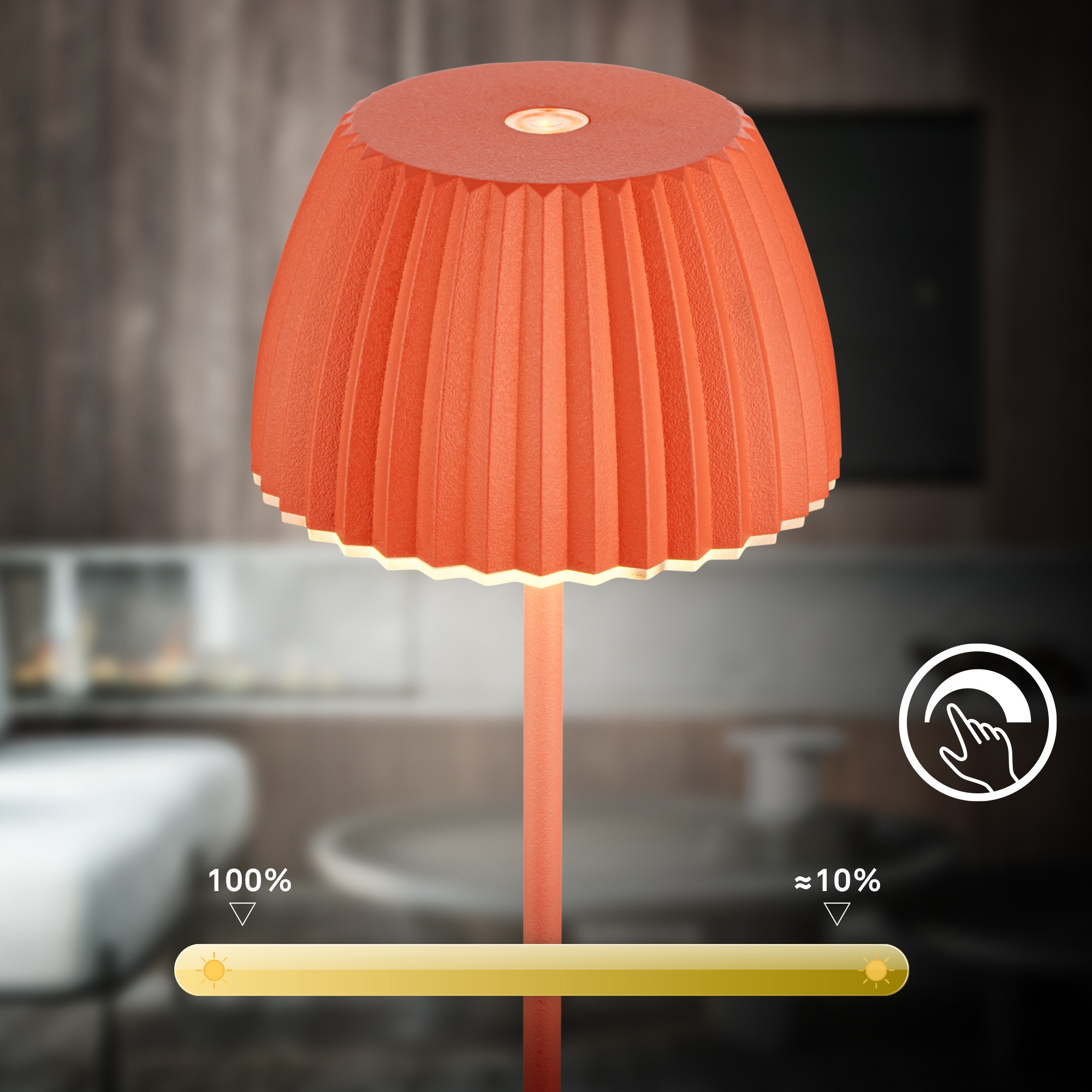 Briloner Leuchten LED Tischleuchte »Akku LED Tischleuchte, mini, orange«