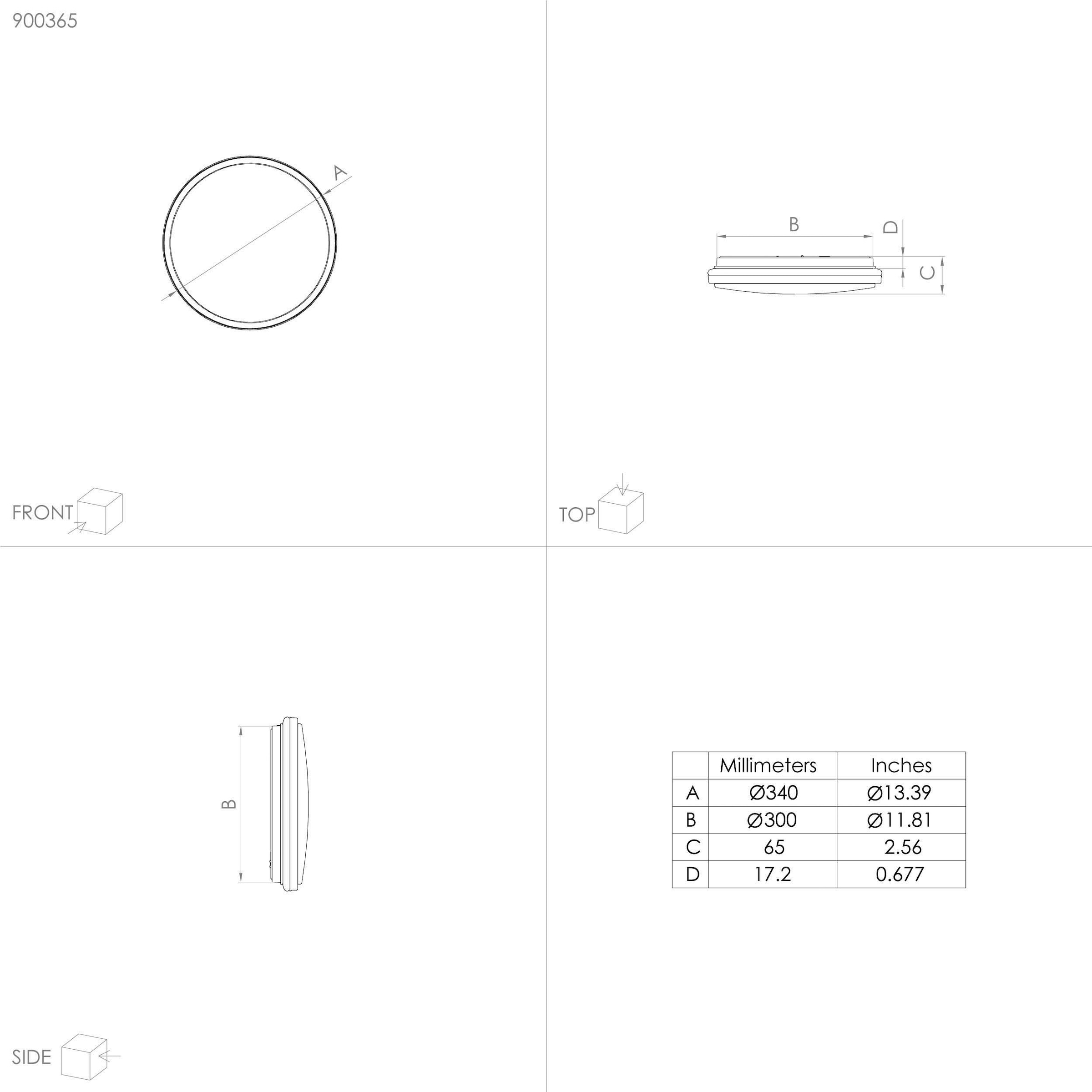 EGLO Deckenleuchte »PINETTO«, Leuchtmittel LED-Modul | LED fest integriert, Deckenleuchte für Badezimmer neutralweiß, IP44, Ø34 cm