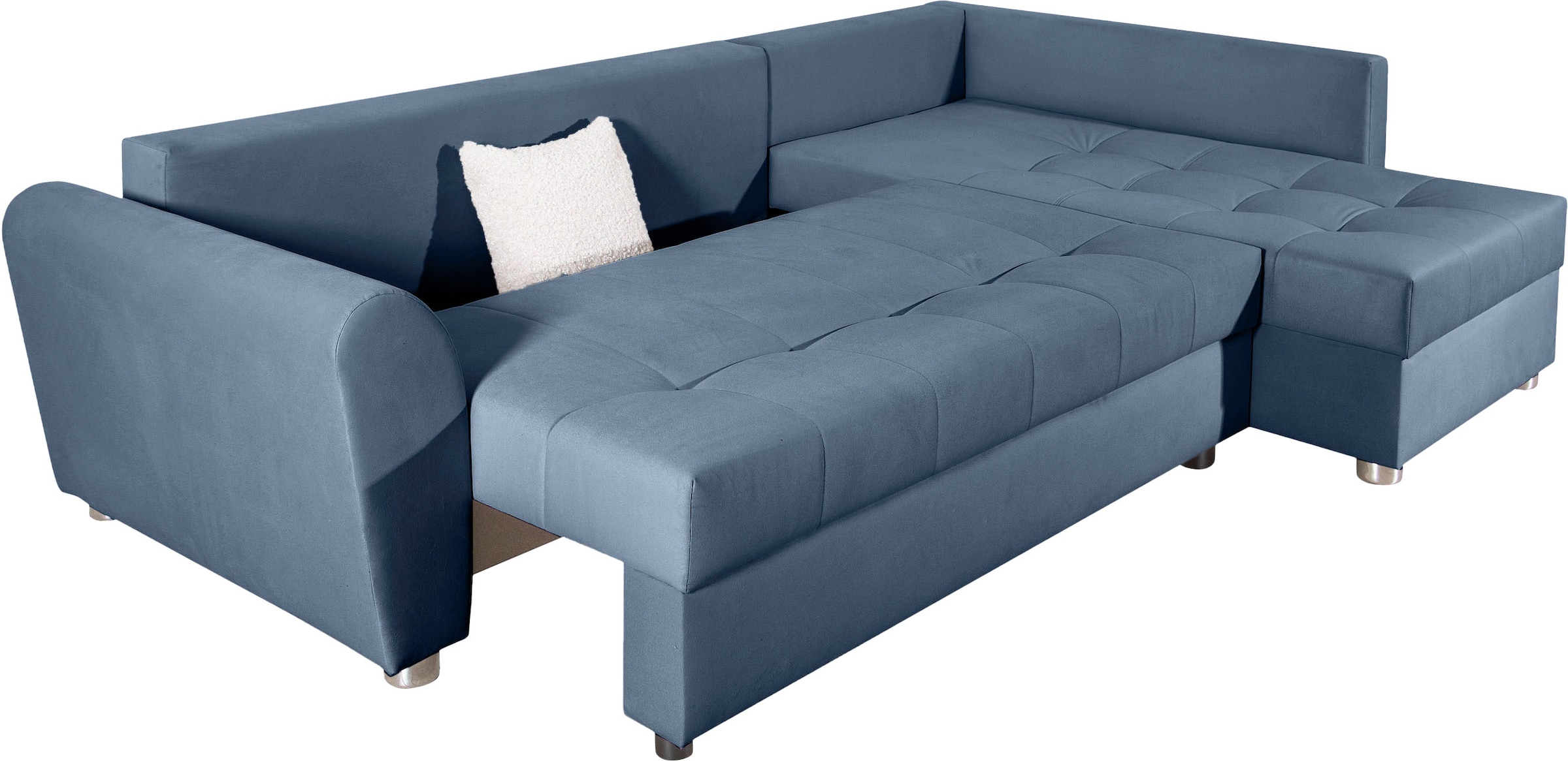 COLLECTION AB Ecksofa, Ecksofa,Bettfunktion,Bettkasten,Bonnelfederkern, Rückenkissen