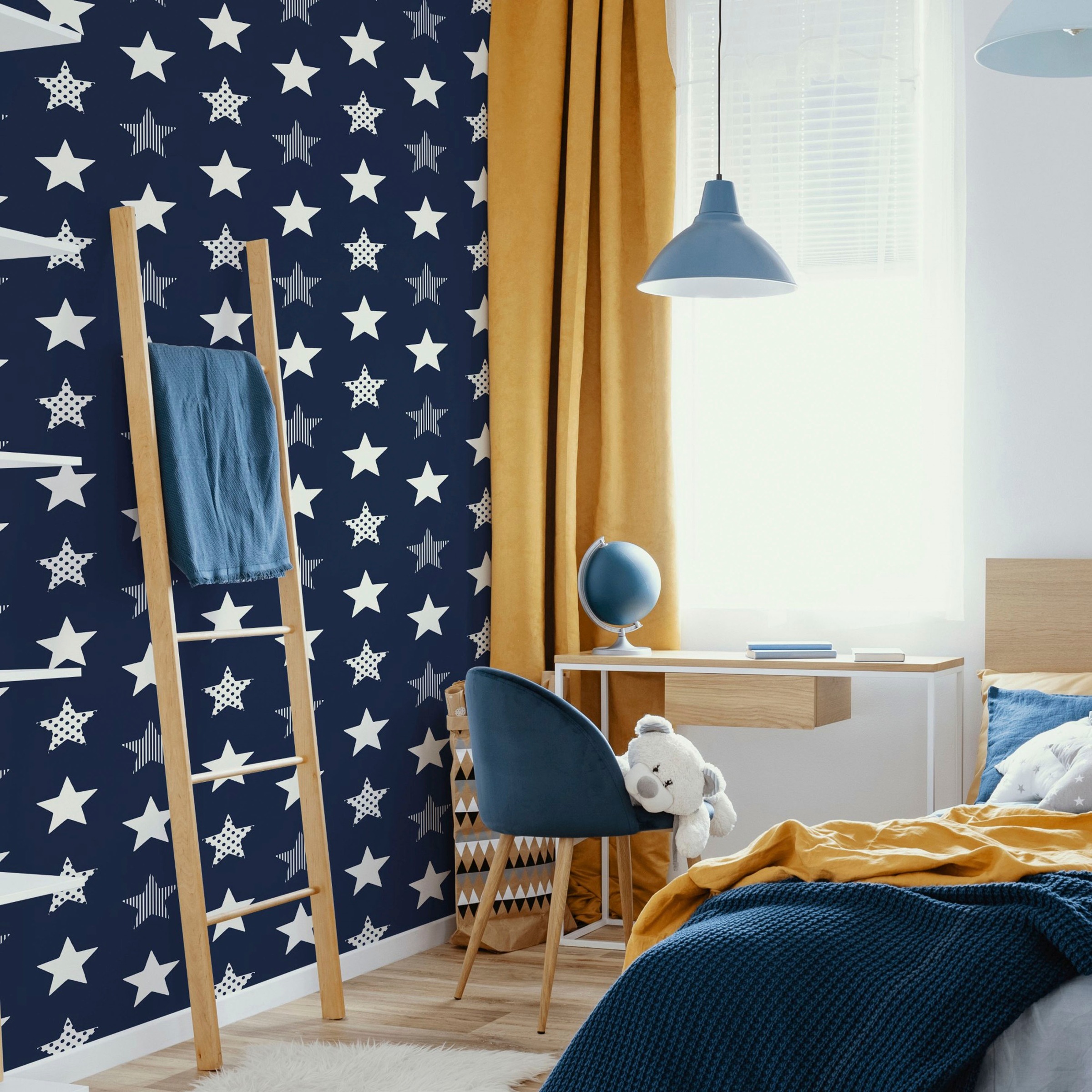 Superfresco Easy Vliestapete »Superfresco Easy Sterne Blau«, 3D-Optik, Superfresco Easy Sterne Blau