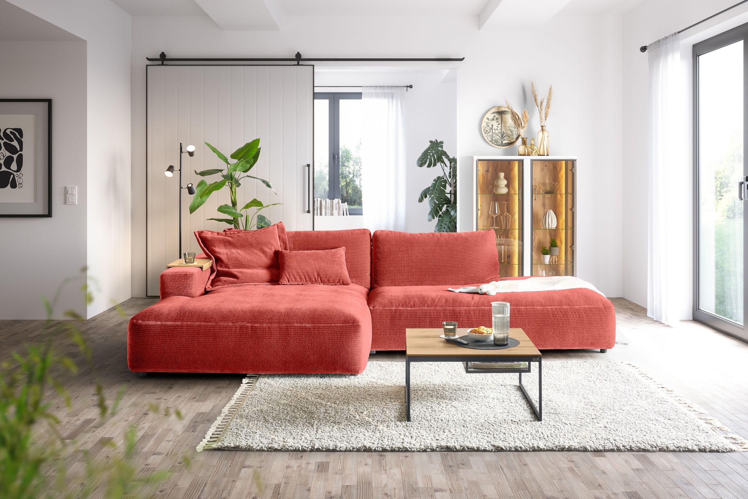 Musterring Ecksofa »Lucia«, verschiedene Farben, großer Longchair mit Armlehne, B330 x T190 cm
