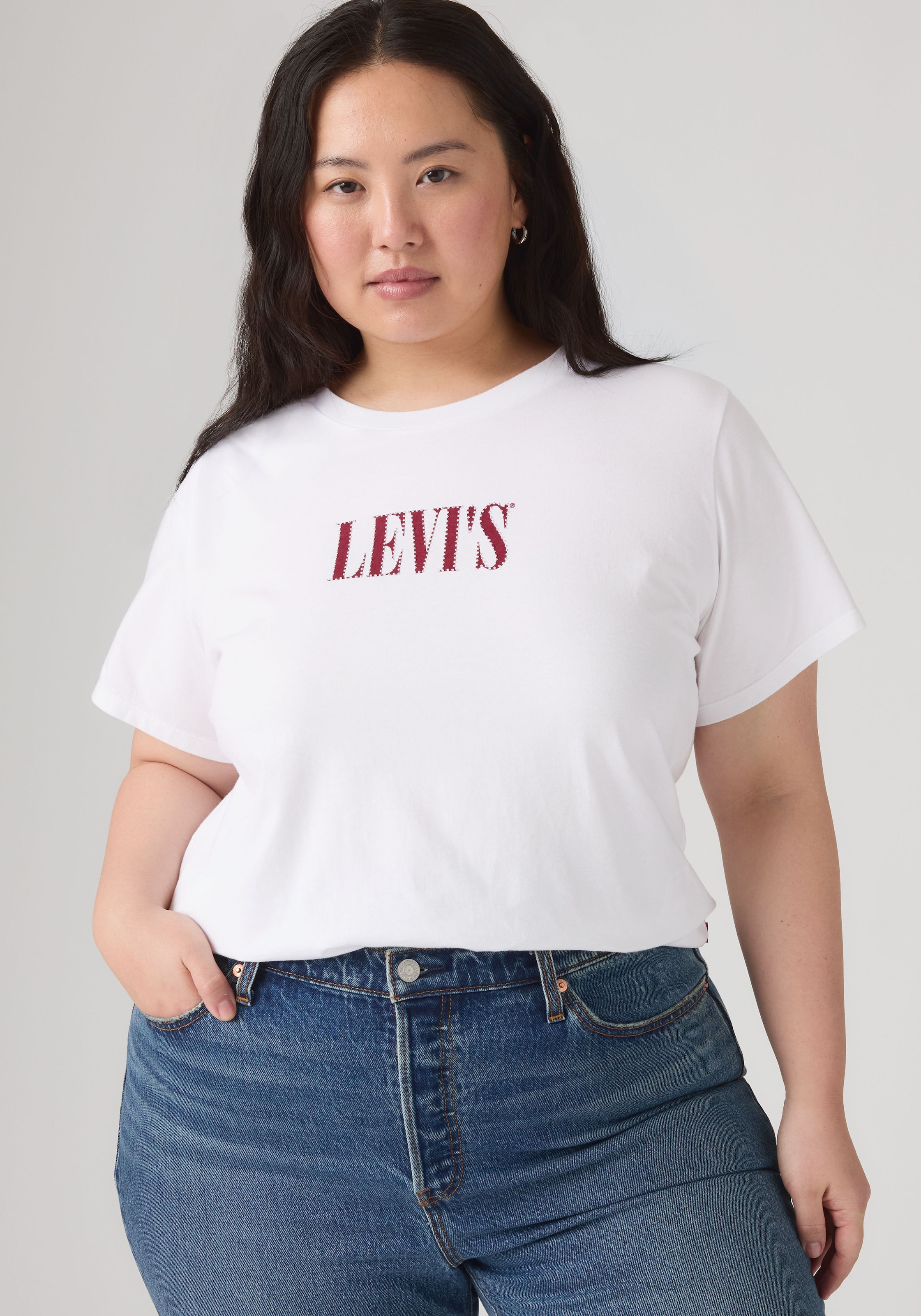 Levi's® Plus T-Shirt »PERFECT TEE« Figurumspielende Passform