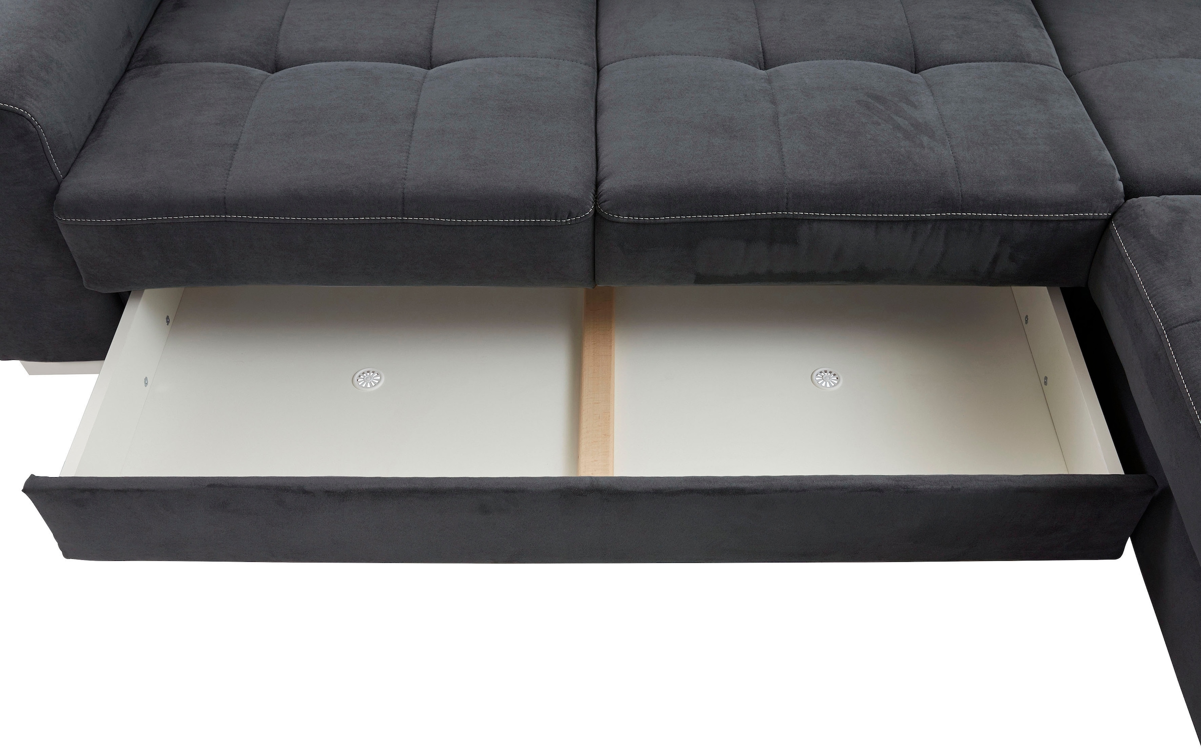 sit&more Ecksofa »Santorini L-Form«, mit Federkern und Sitztiefenverstellung, wahlweise mit Bettfunktion