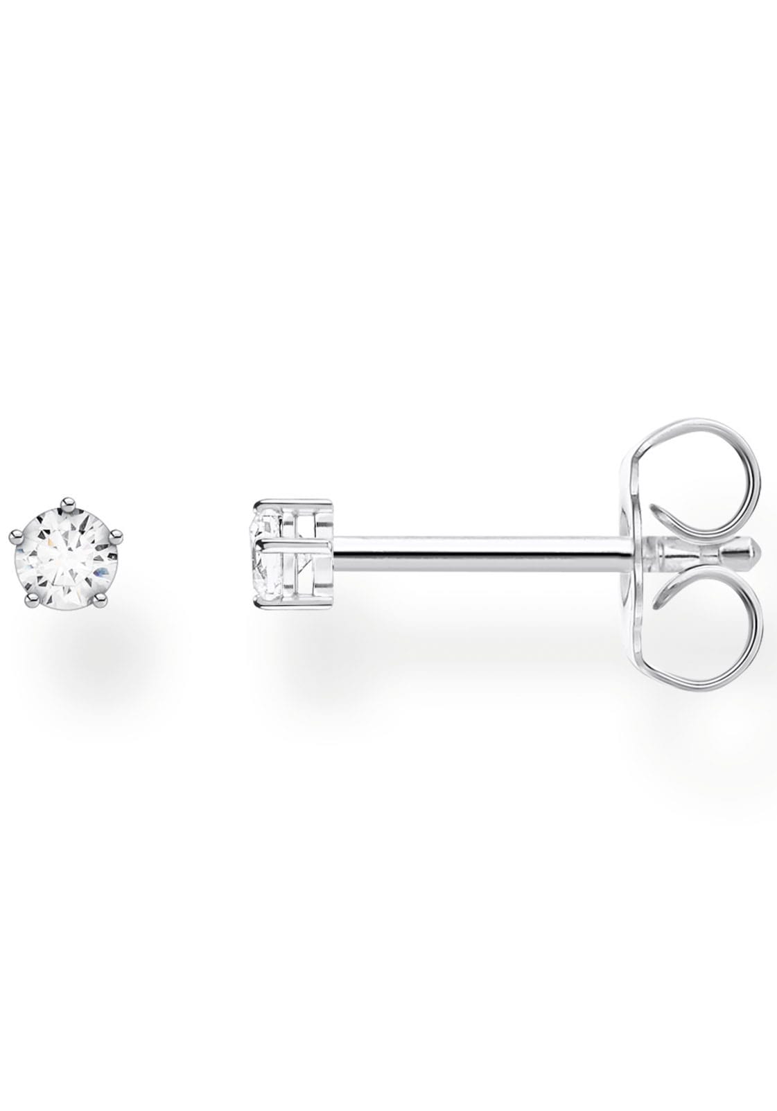 THOMAS SABO Single-Ohrstecker »weißer Stein klein« mit Zirkonia (synth.)