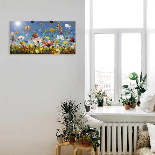 Artland Wandbild »Wildblumenwiese blauer Himmel«, Blumenwiese, (1 St.), als  Alubild, Leinwandbild, Wandaufkleber oder Poster in versch. Größen online  bestellen