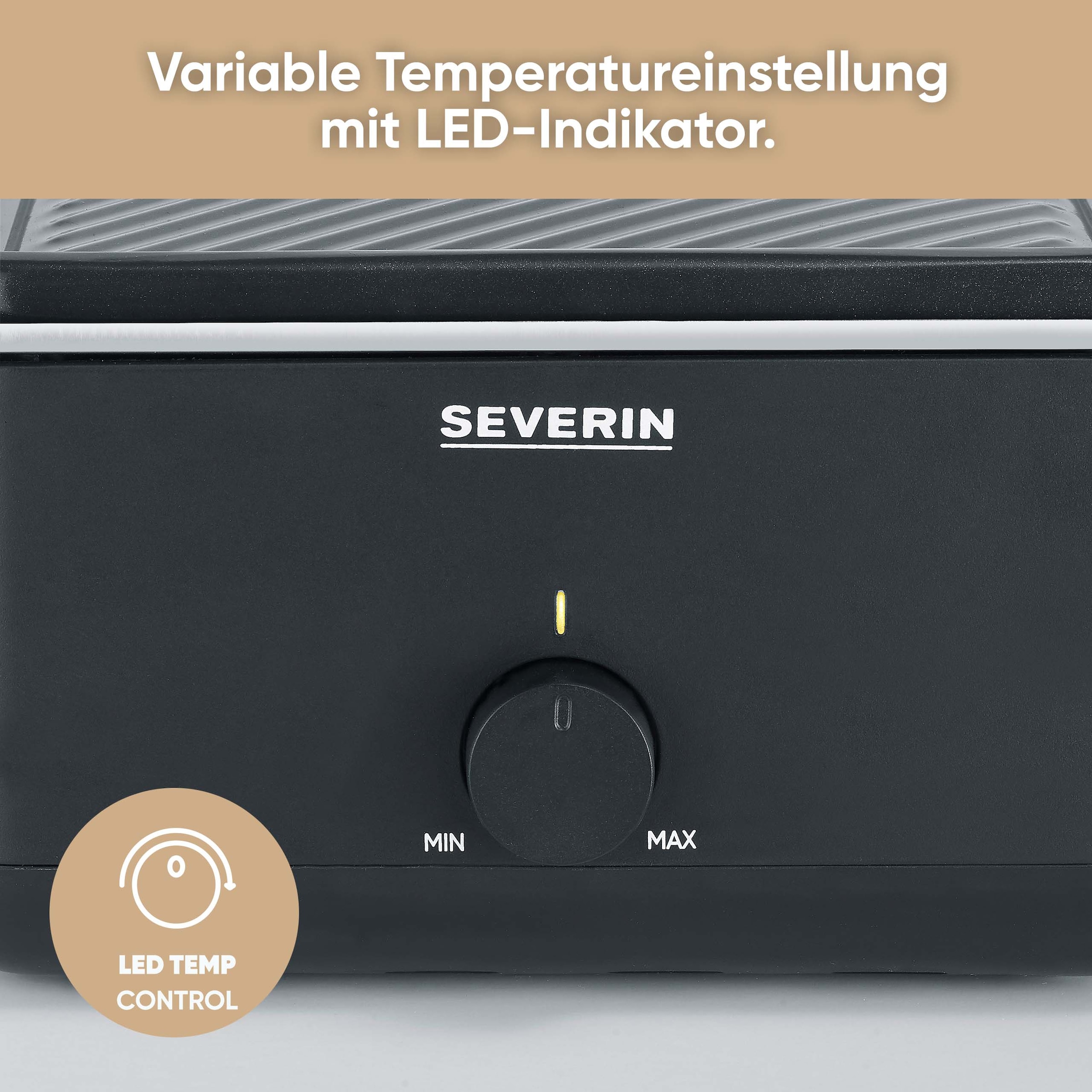 Severin Raclette »Black Line Lite RG 2365« 8 Stk. Raclettepfännchen 1.400 W Raclette-Grill