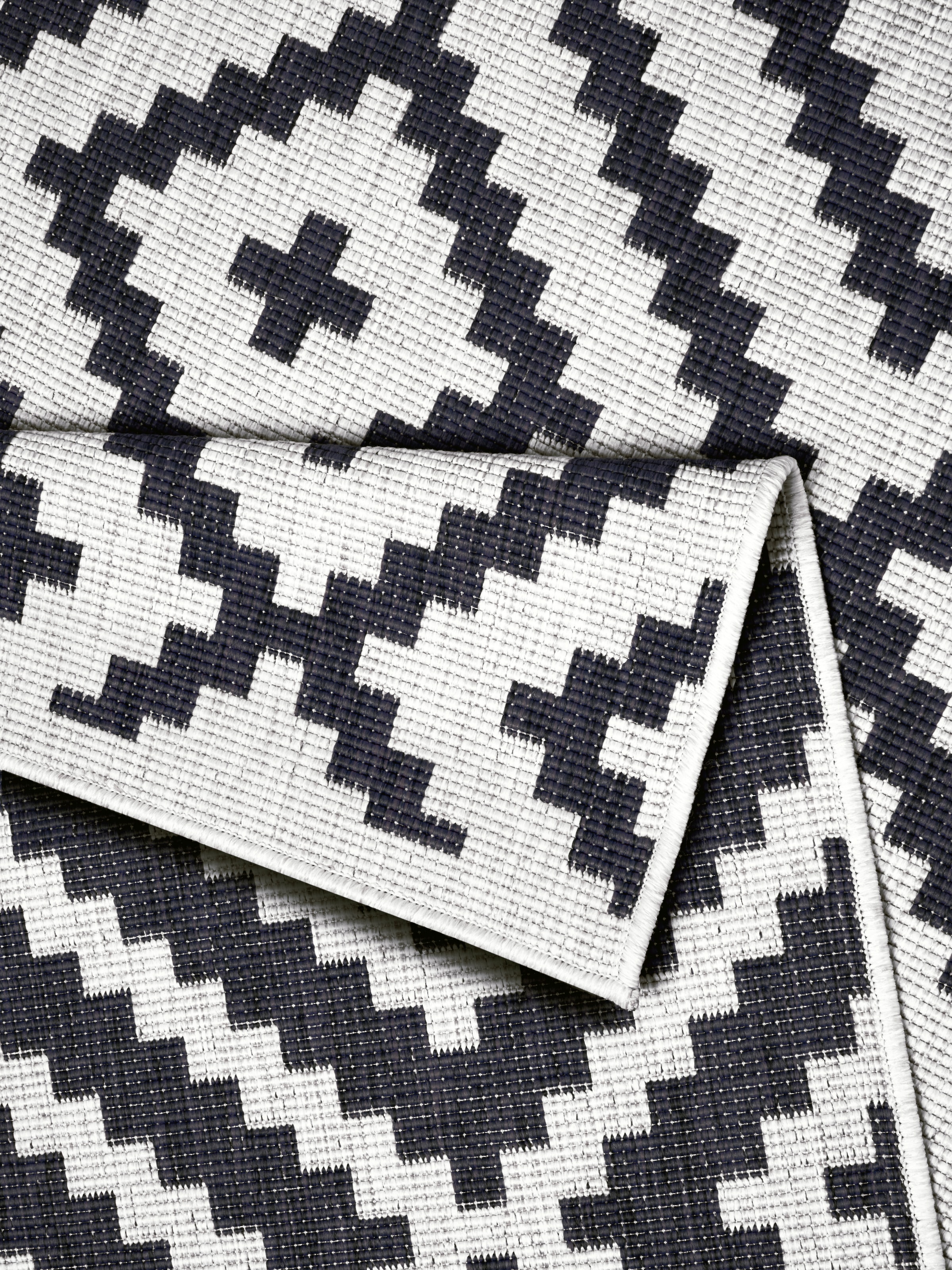 my home Teppich »Ronda Wendeteppich«, rechteckig, 5 mm Höhe, Sisal-Optik, Flachgewebe, In- und Outdoor, geometrisches Boho Design