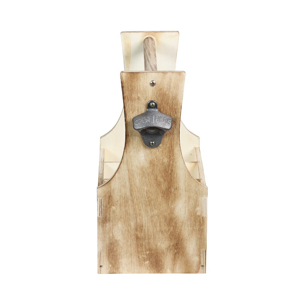 KESPER® Flaschenträger »Männerhandtasche, geflammt, Sperrholz, FSC« mit Flaschenöffner
