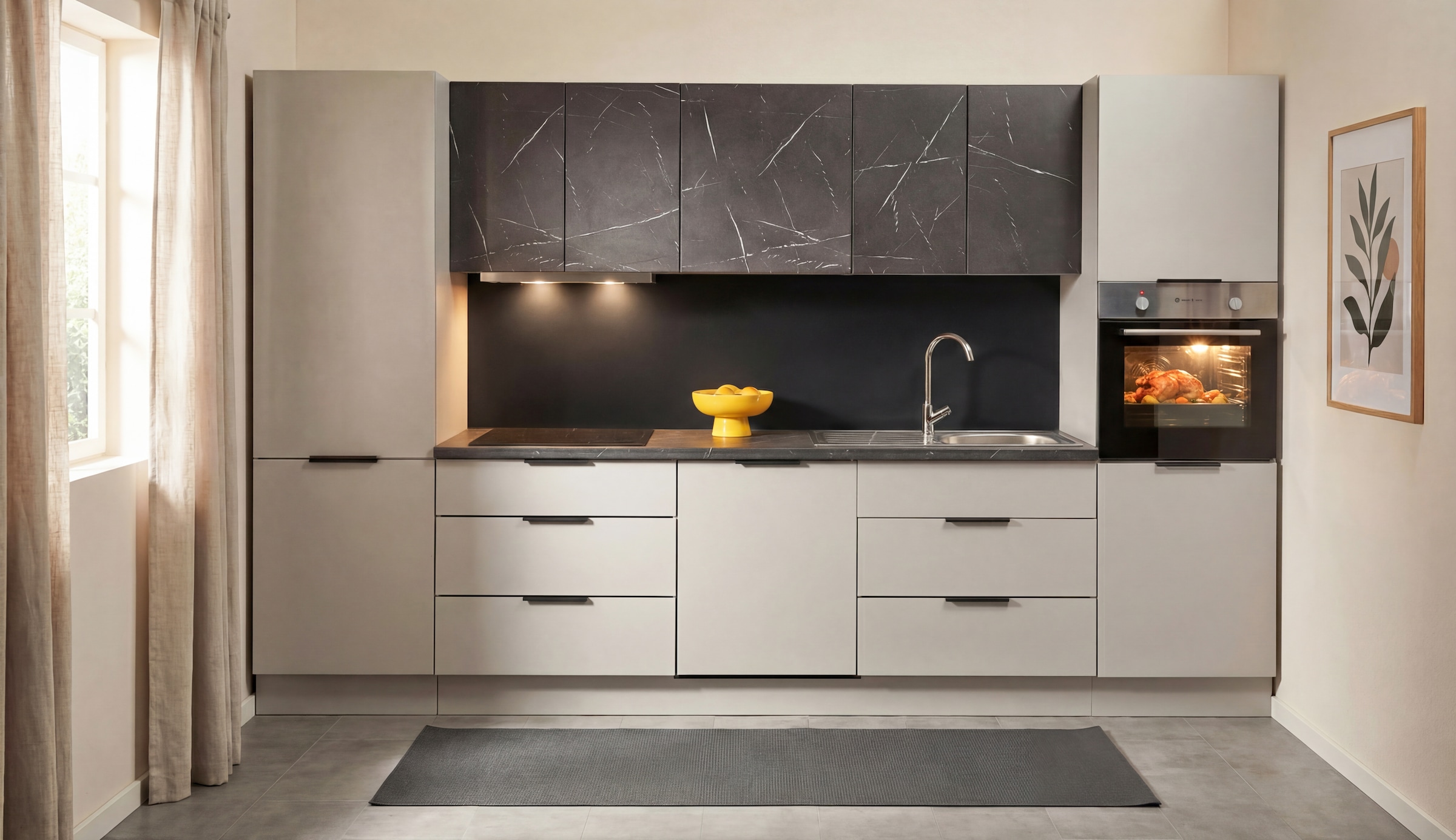 BASIC by Balculina Küchenzeile »Esperanza B/H/T 340x215x60 cm« Breite 340 cm, wahlweise mit E-Geräten und Induktion