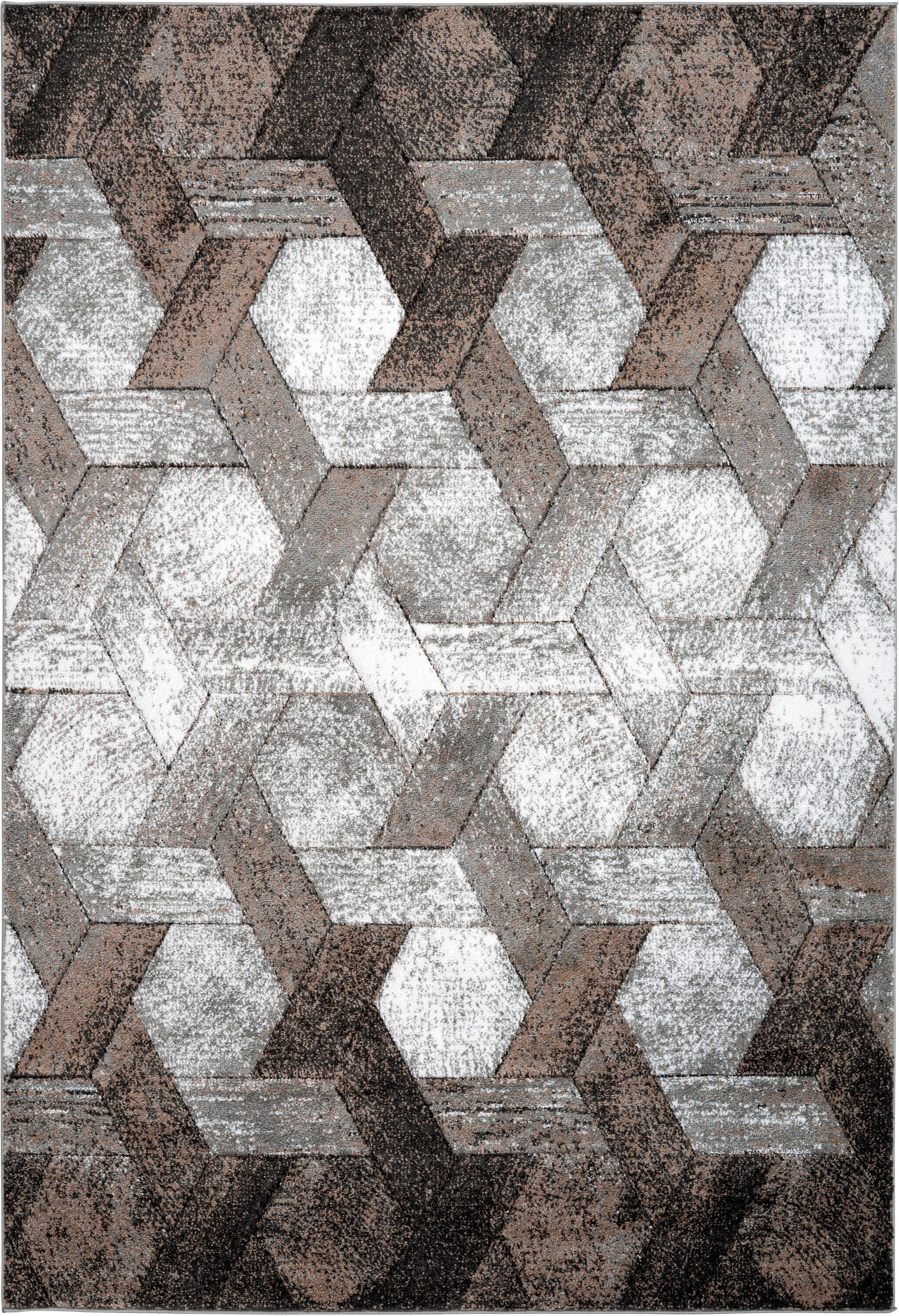 Bruno Banani Teppich »Janor«, rechteckig, 14 mm Höhe, Kurzflor, pflegeleicht, weich