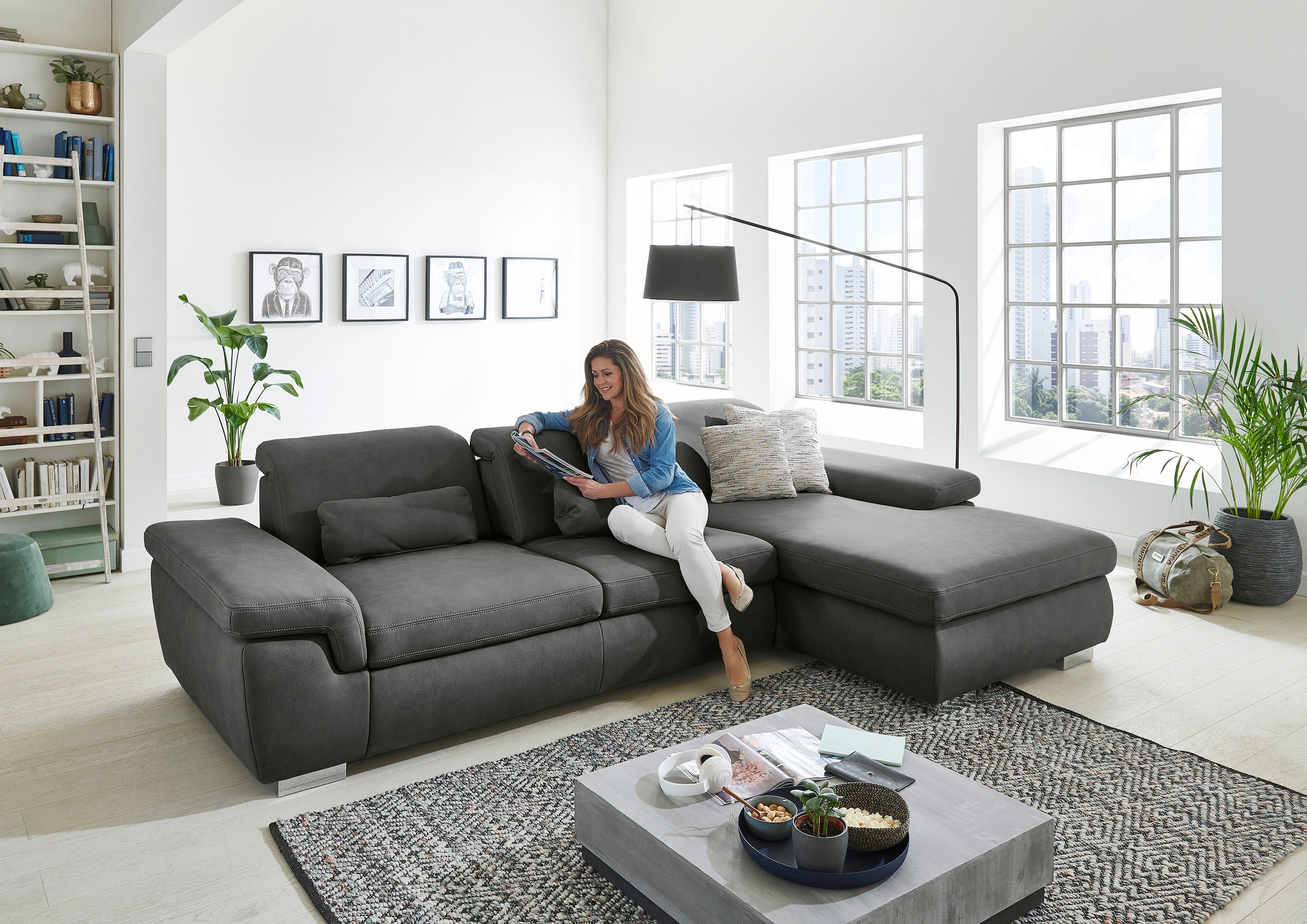 Die PlanBar Ecksofa »MP-IN17041 L-Form«, mit Sitztiefenverstellung, optiona günstig online kaufen