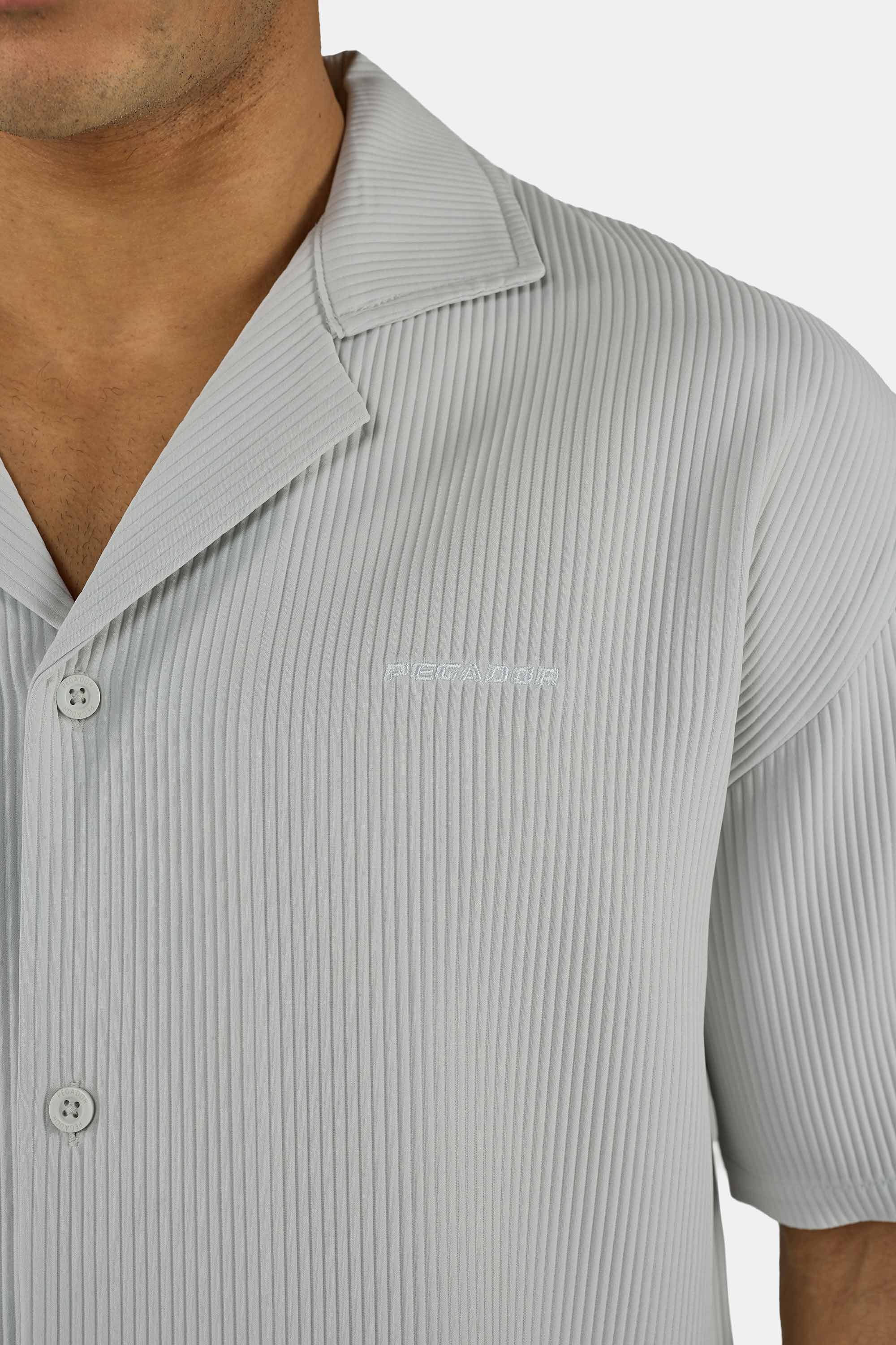 PEGADOR Kurzarmhemd »TROY PLISSEE SUMMER SHIRT« Baumwollmischung, regular fit